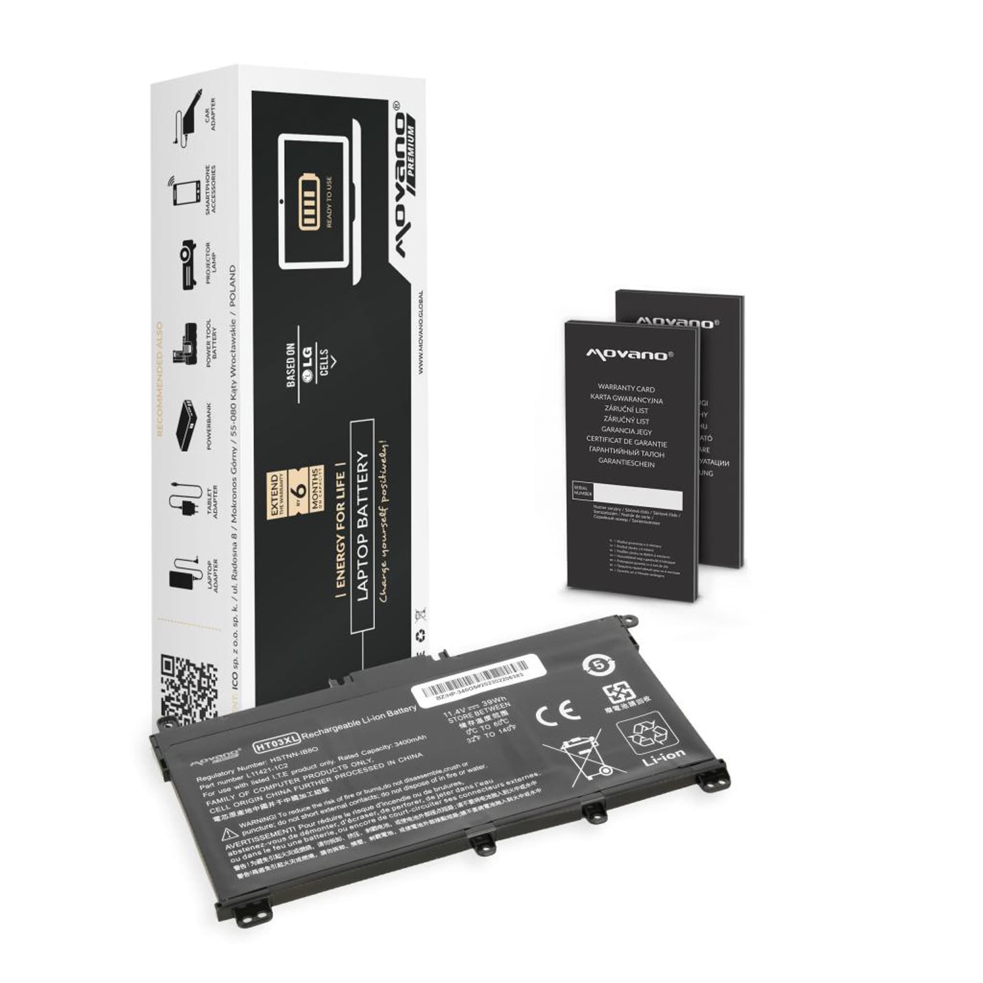 

Bateria Movano Premium do HP 240, 250 G7, 340 G5