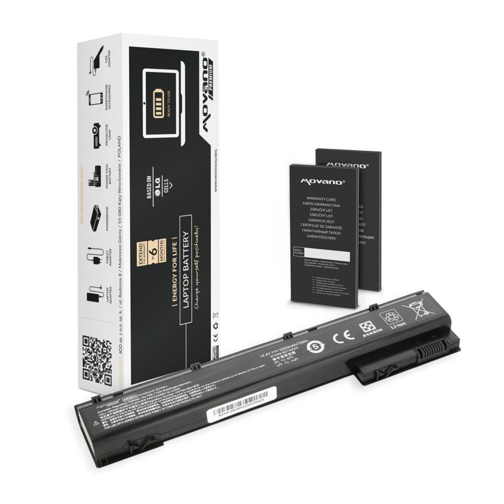 

Bateria Movano Premium do HP ZBook 15 G1, 17 G1