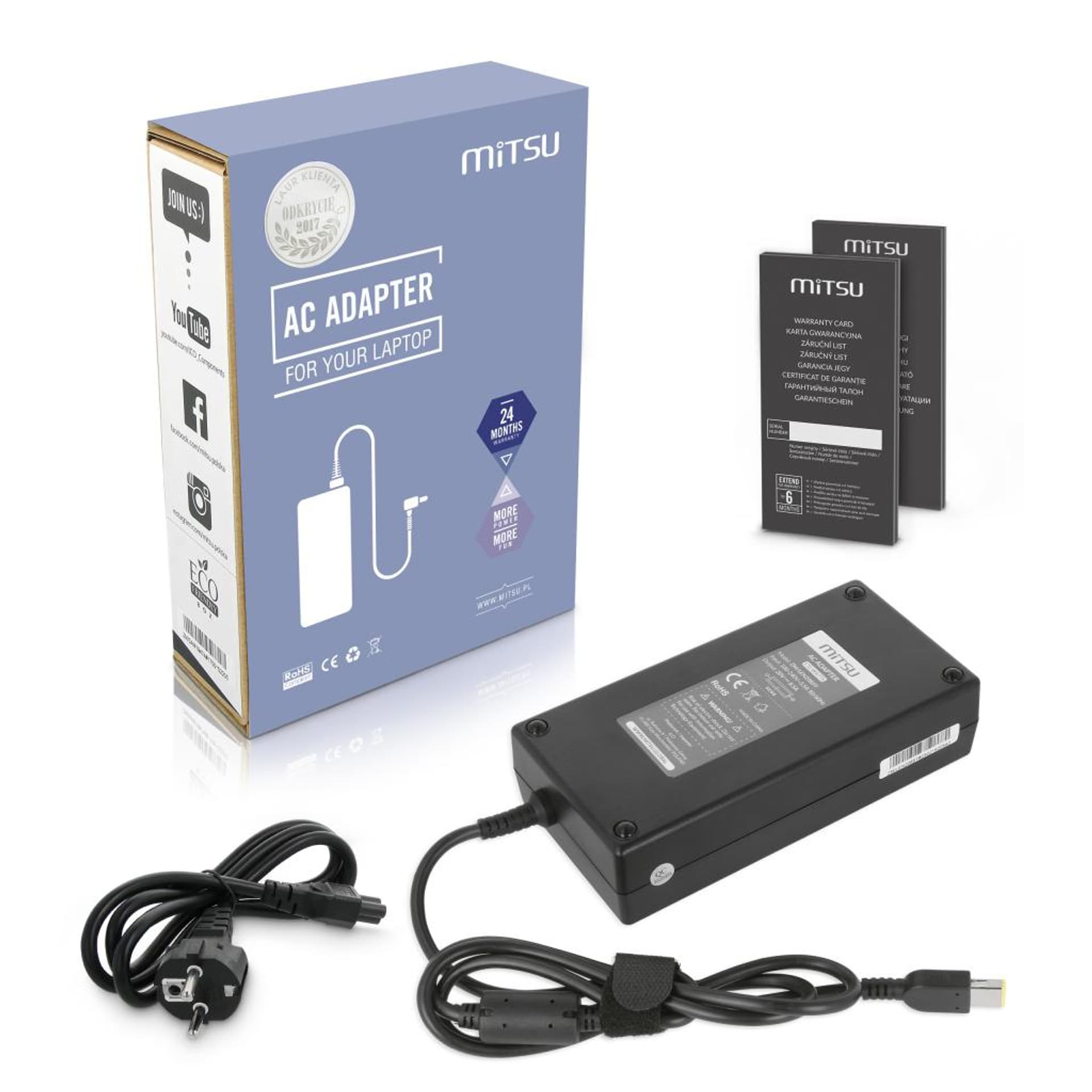 

Zasilacz Mitsu 20v 8.5a (prostokątny 11.0x4.5 pin - Yoga) 170W do Lenovo, Prostokątny 11.0x4.5 pin - yoga) 170w do lenov