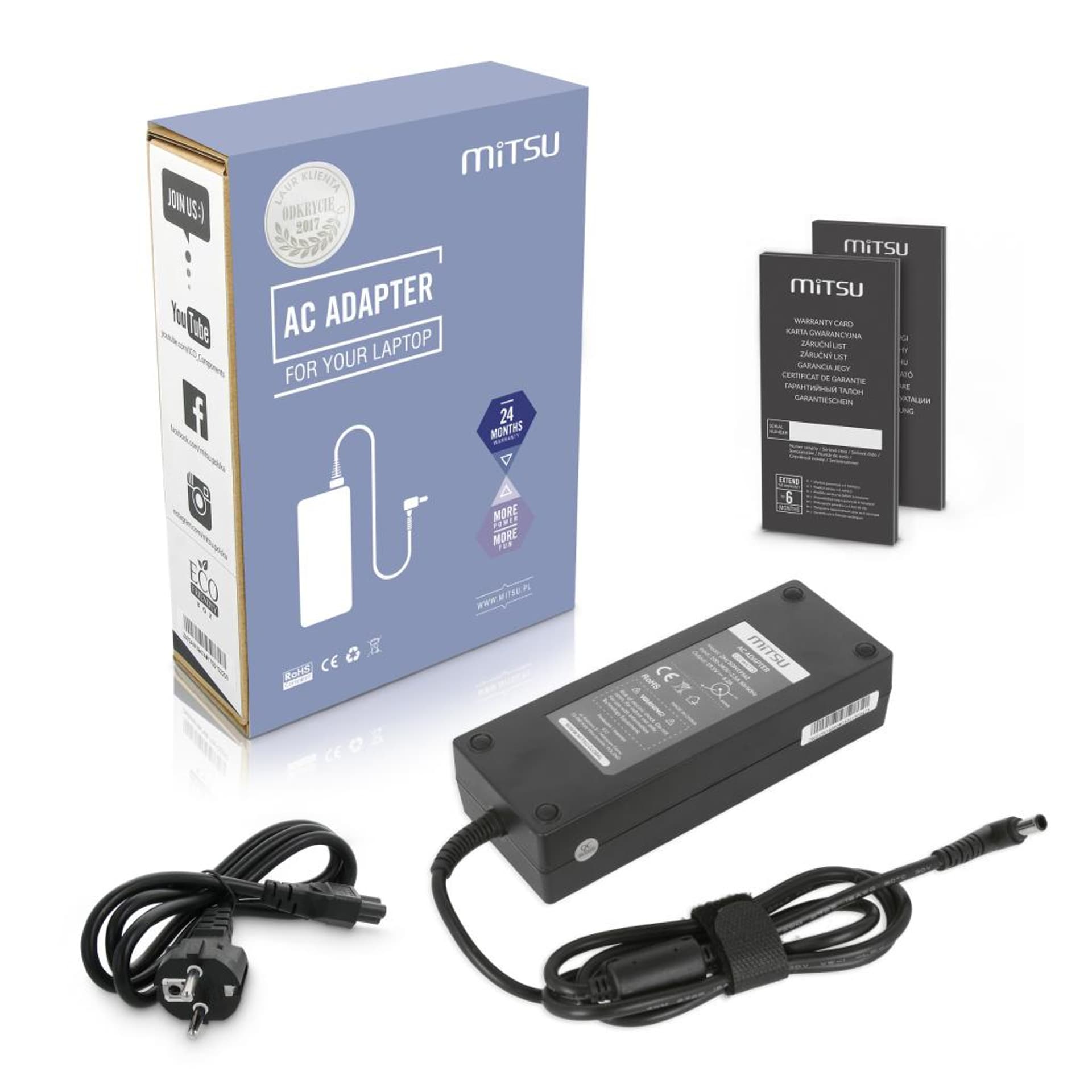 

Zasilacz Mitsu 19.5v 6.2a (6.5x4.4 pin) 120W do Sony, 6.5x4.4 pin) 120w do son