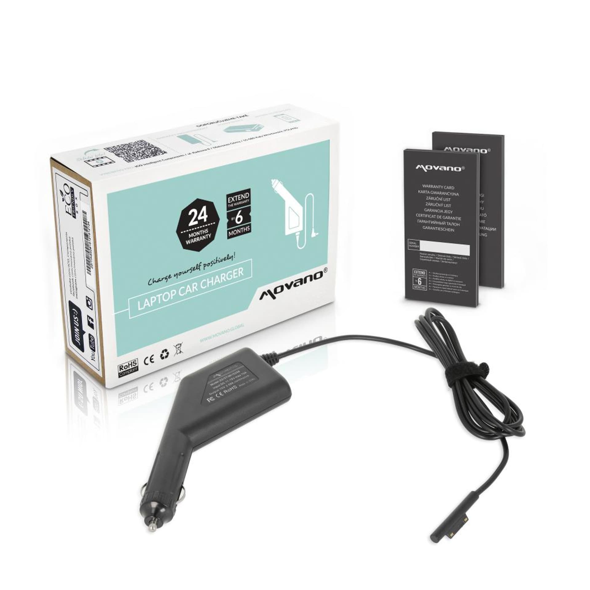 

Zasilacz samochodowy Movano 15v 2.58a (multipin) 38W do Tablet Microsoft Surface Pro, Multipin) 38w do tablet microsoft surface pr