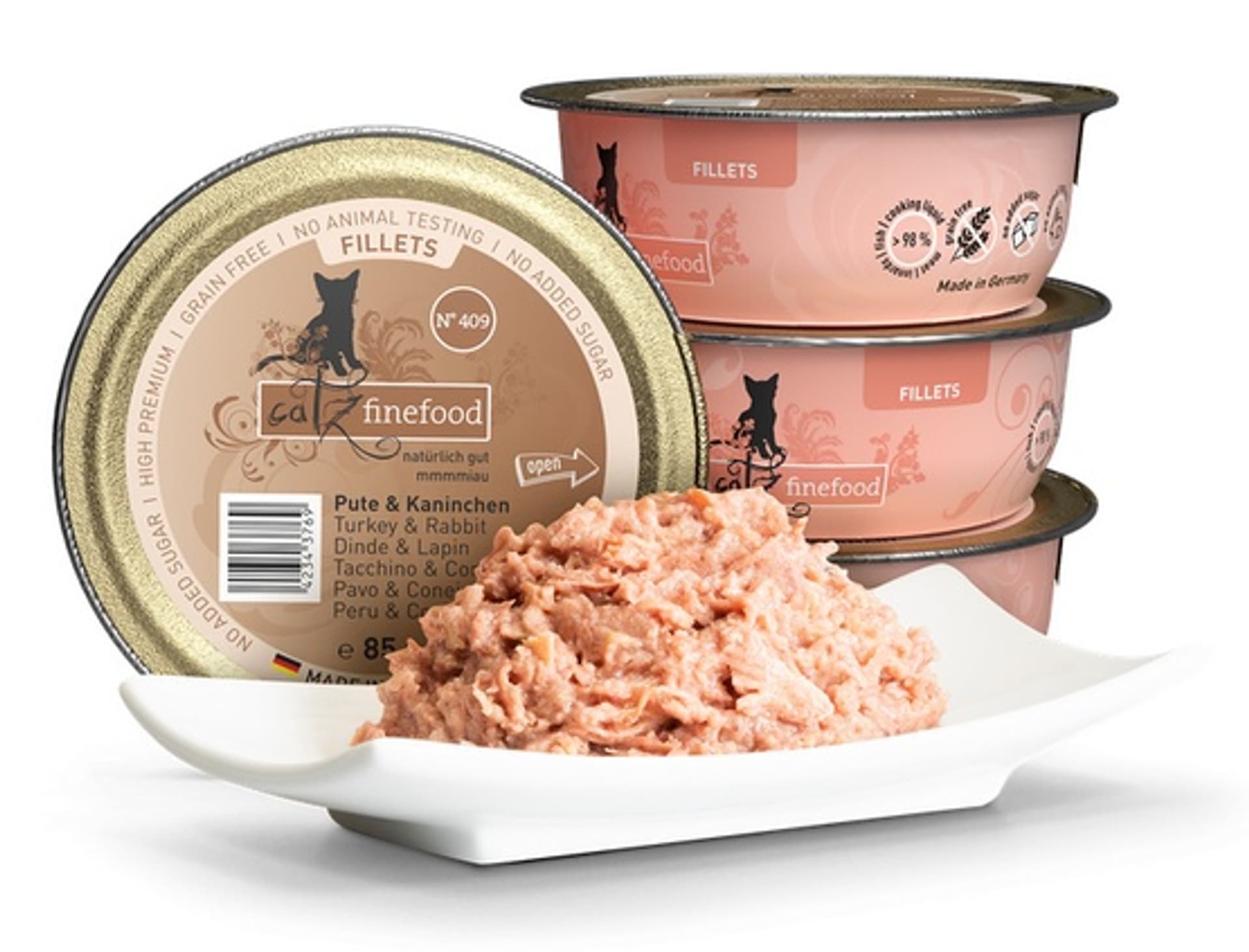 

Catz Finefood Filety N.409 Indyk/Królik tacka 85g