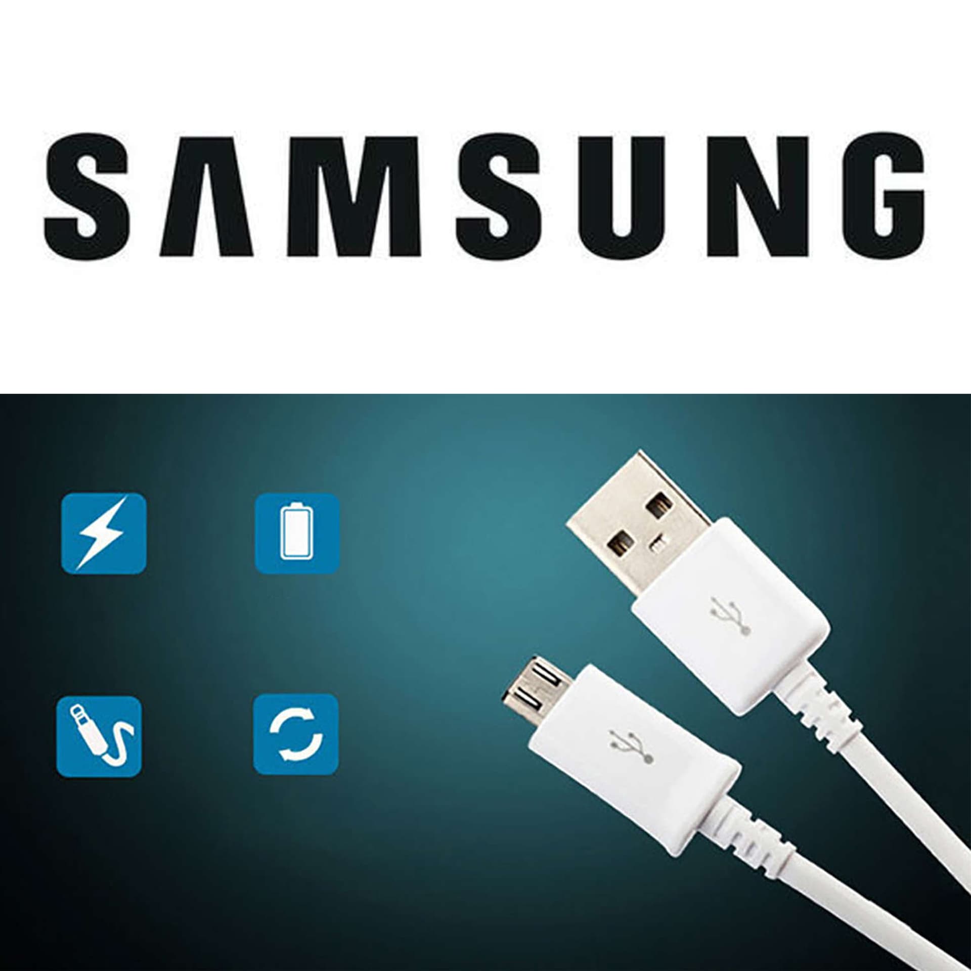

Oryginalny Kabel Samsung Micro USB 2.0 ECB-DU4AWE przewód 1m Biały