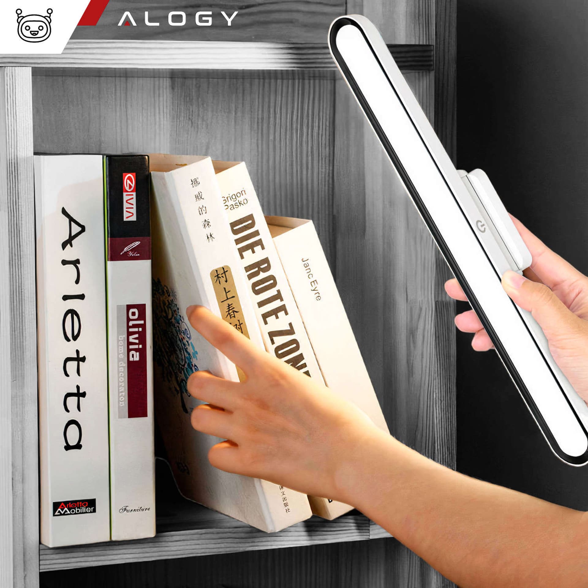 

Lampka magnetyczna biurkowa listwa lampa Alogy Magnetic LED Light do montażu na ścianie biurku do kuchni pokoju pod szafkę Biała