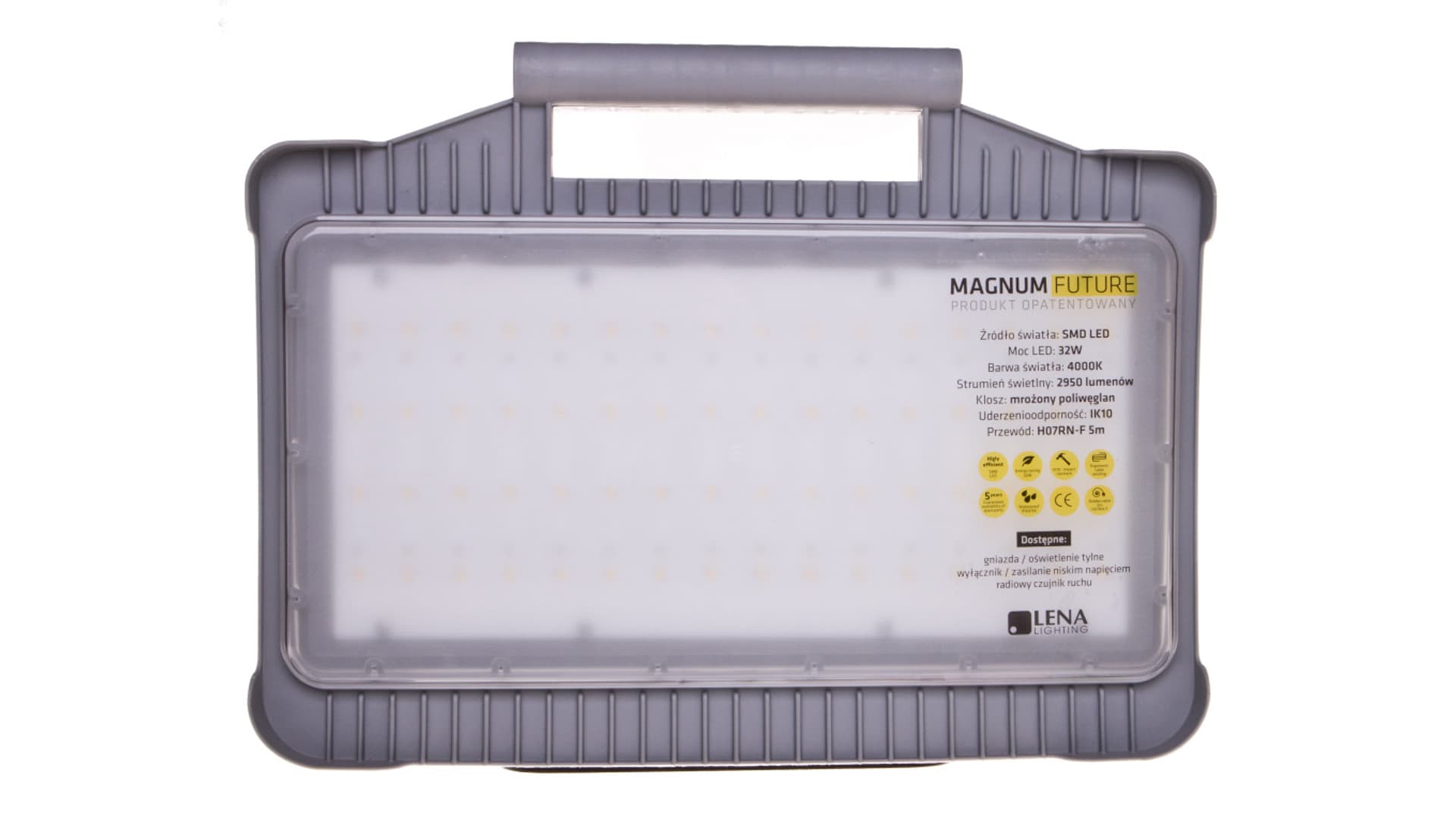 

Lampa robocza / naświetlacz roboczy MAGNUM FUTURE 32W 230V z gniazdami PL-FR /funkcja przedłużacza 2x16A/ 247002