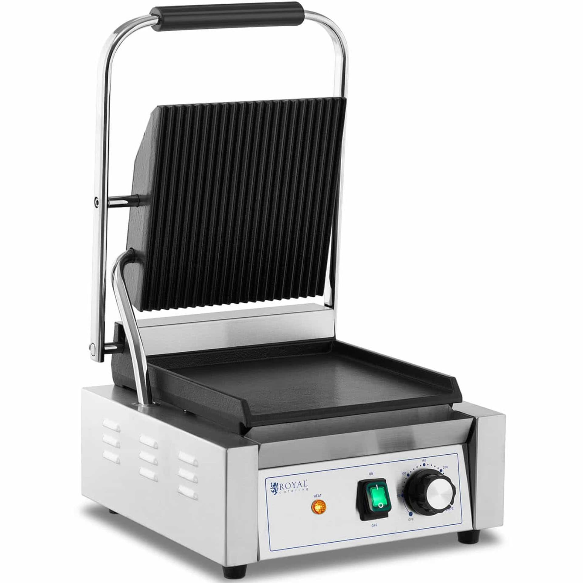 

Grill kontaktowy elektryczny płyta gładka i ryflowana 23 x 22 cm 1800 W