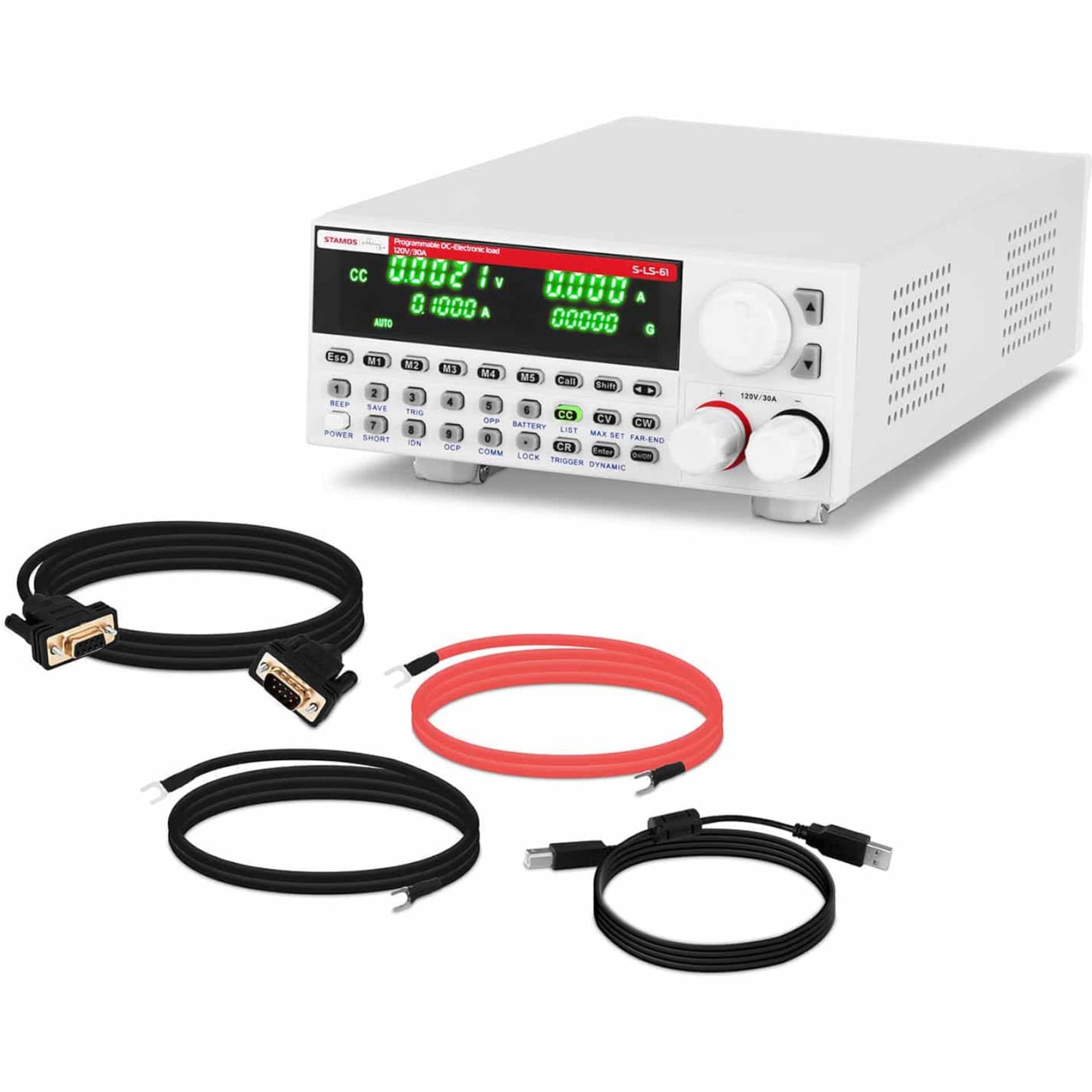 

Obciążenie elektroniczne programowalne 0-120 V 0-30 A 300 W USB LAN RS232