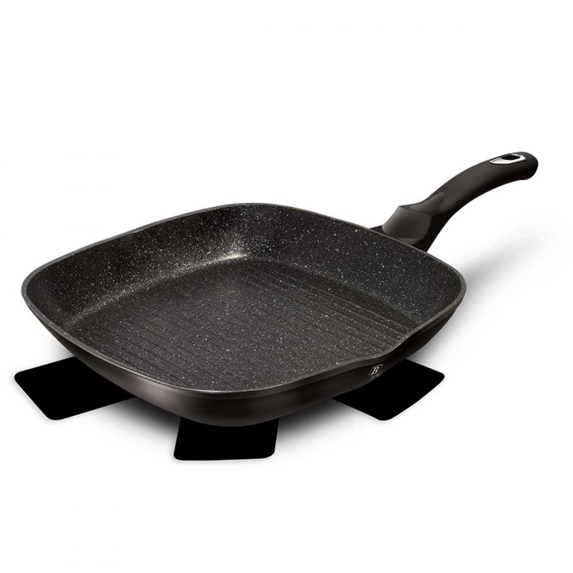 

PATELNIA GRANITOWA GRILLOWA 28 cm BERLINGER HAUS BH-1846 BLACK SILVER