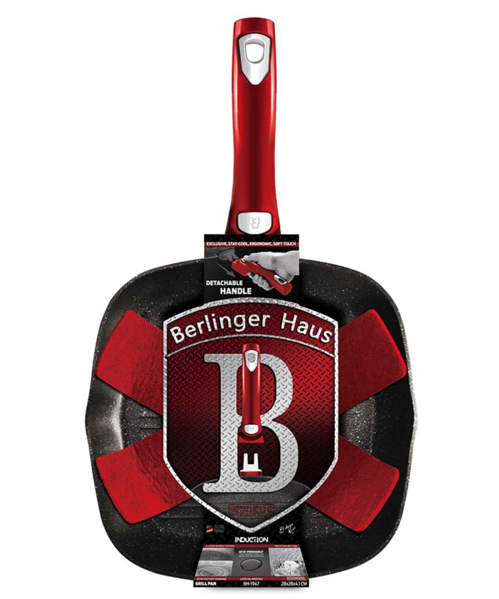 

PATELNIA GRILLOWA 28cm BERLINGER HAUS BURGUNDY BH-1947