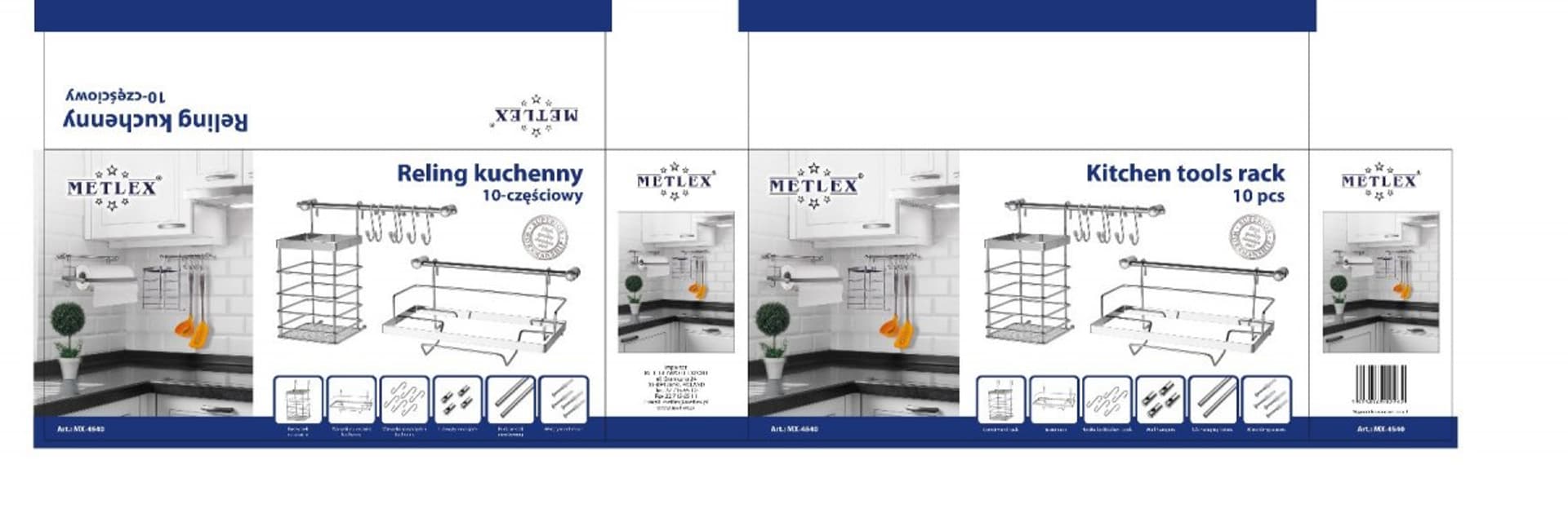 

RELING KUCHENNY 10 ELEMENTOWY METLEX MX-4540 srebrny