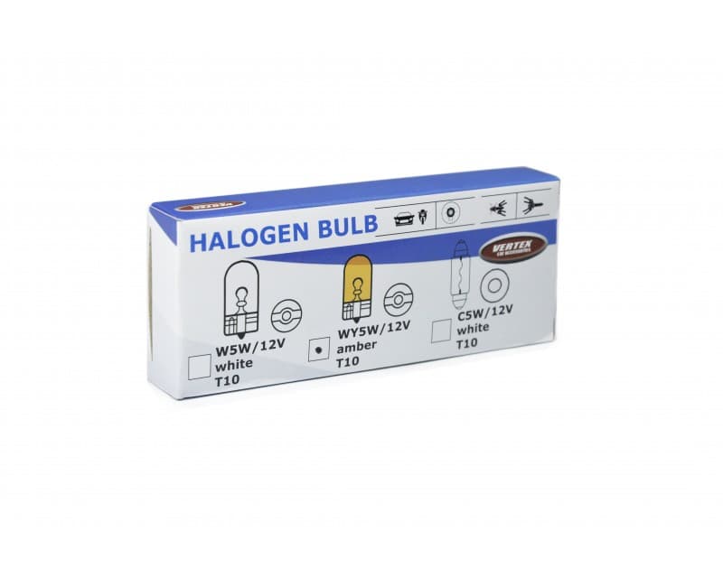 

Żarówki halogenowe wy5w t10 5w w2.1x9.5d amber 12v 10 szt. amio-01481