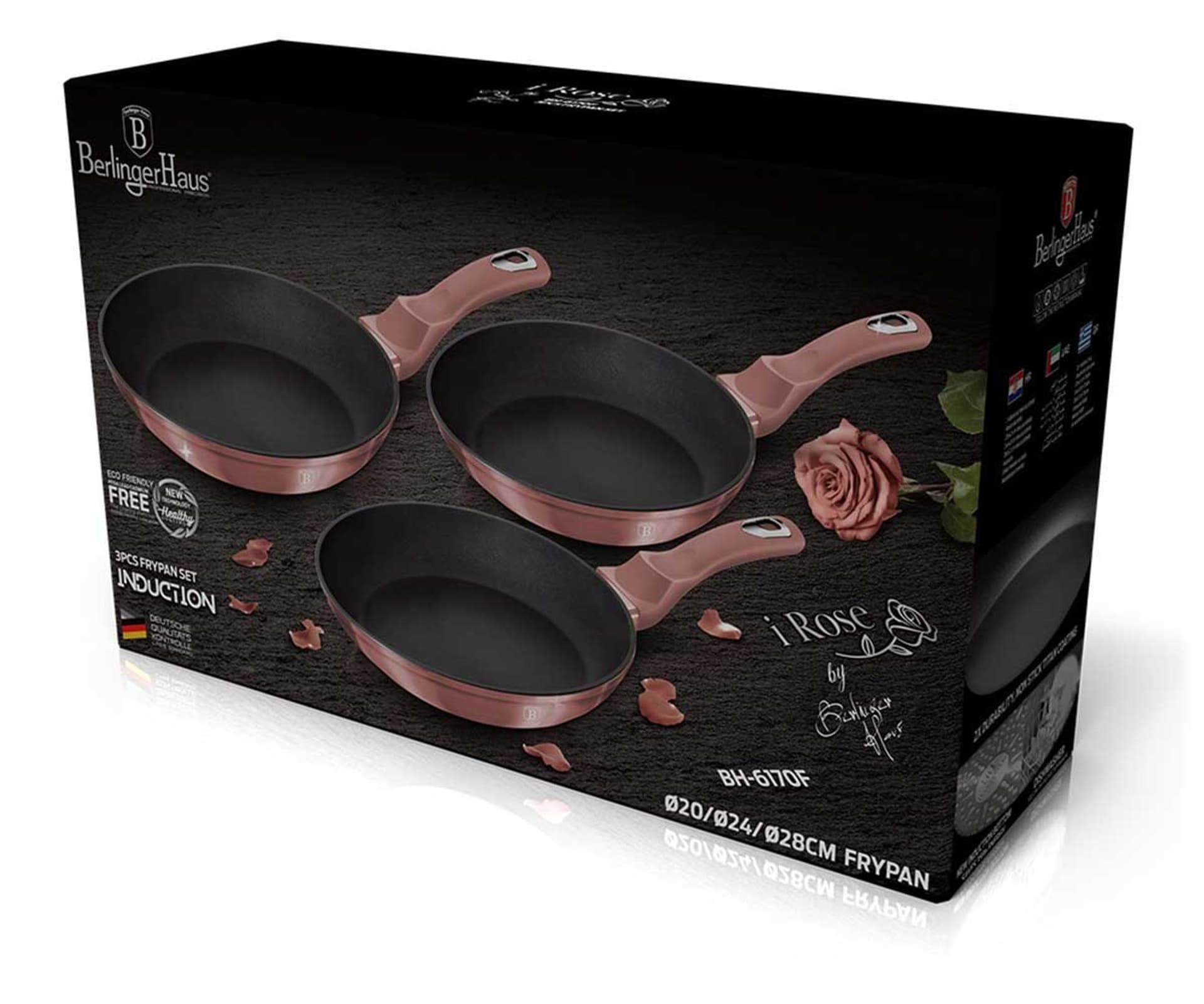 

ZESTAW 3 PATELNI 20/24/28CM BERLINGER HAUS BH-6170 I-ROSE
