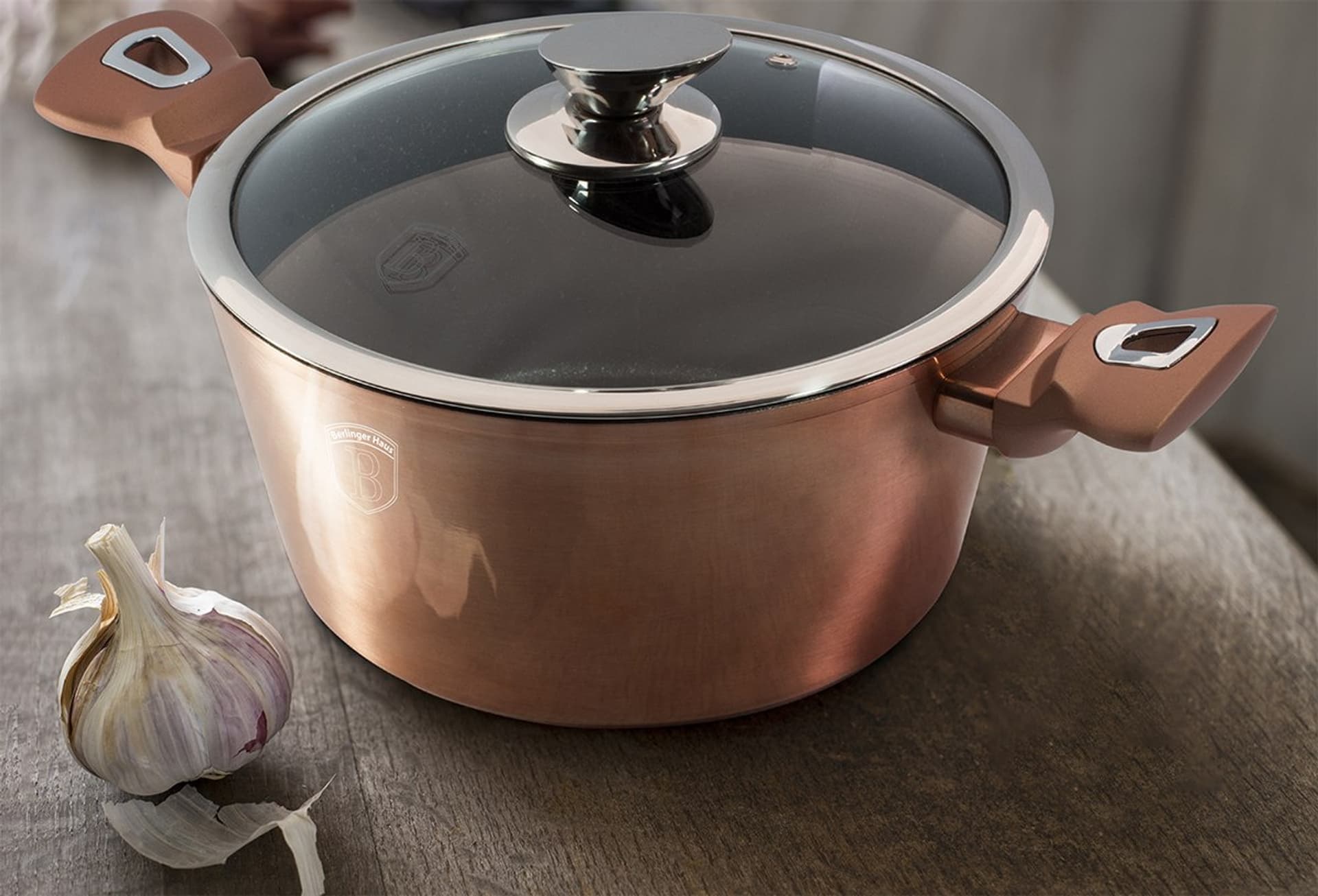 

ZESTAW GARNKÓW GRANITOWYCH BERLINGER HAUS BH-7058 ROSE GOLD 13 ELEM.