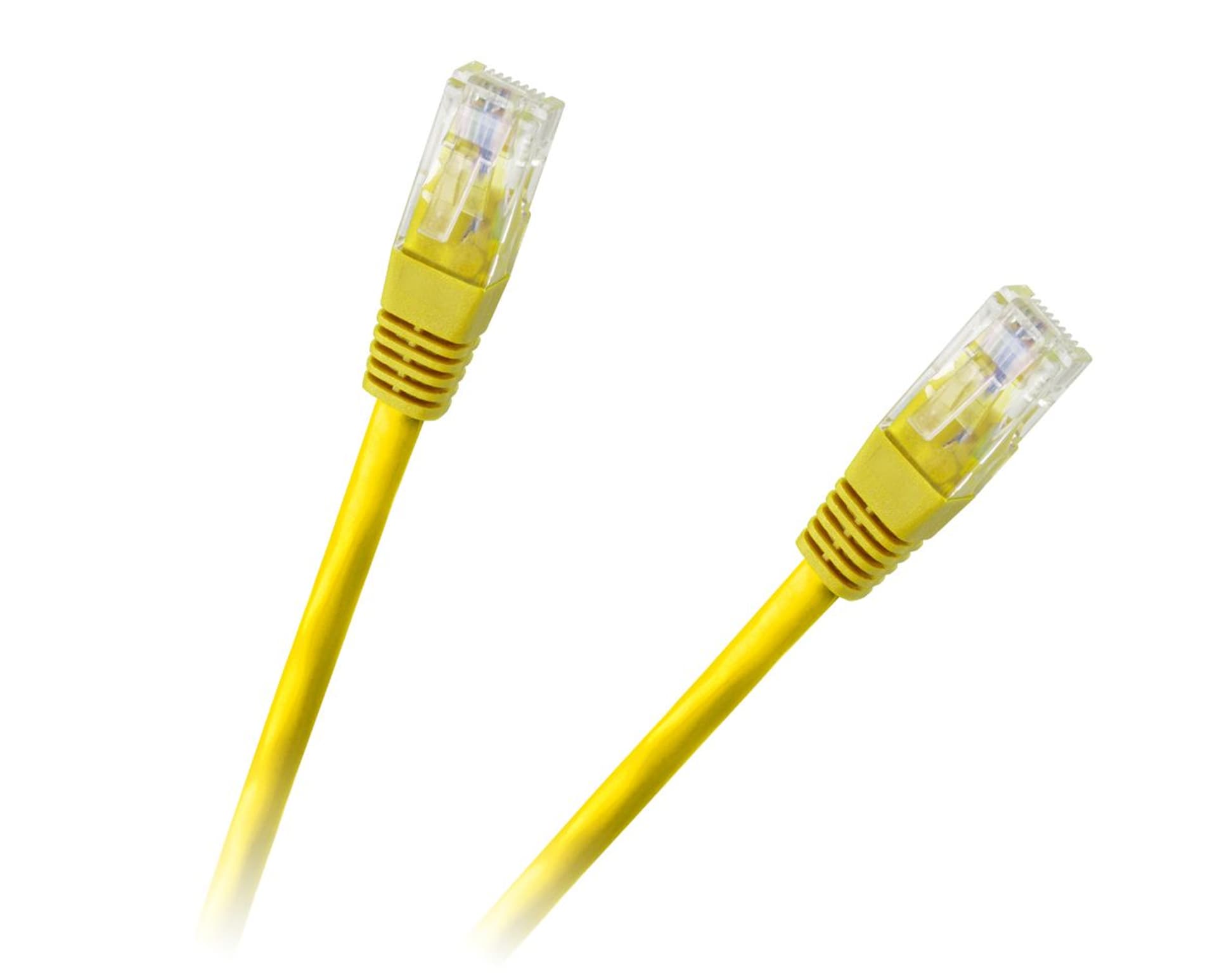 

Patchcord kabel UTP 8c wtyk-wtyk 1,5m CCA żółty cat.6e