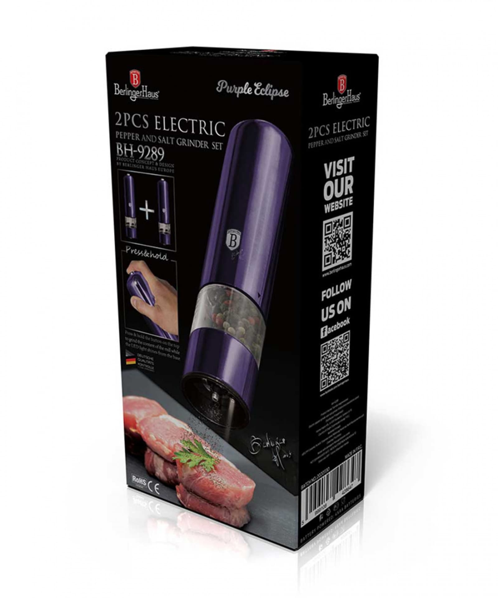 

ZESTAW MŁYNKÓW ELEKTRYCZNYCH BERLINGER HAUS BH-9289 PURPLE