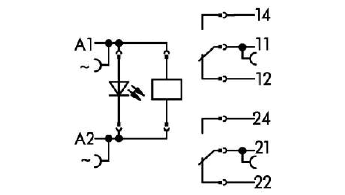 

Podstawka z przekaźnikiem 2P 24V AC 788-512