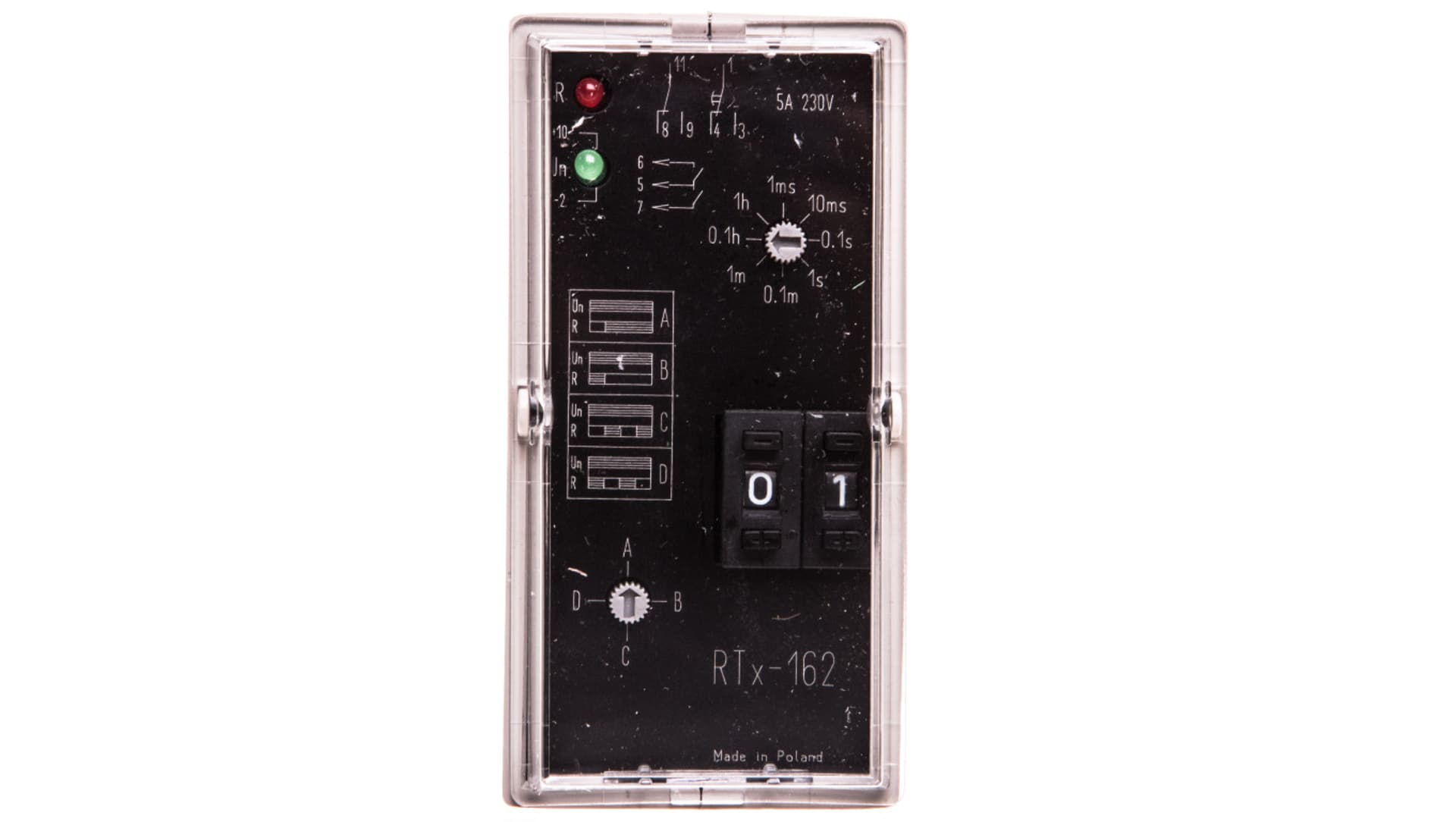 

Przekaźnik czasowy 2P 5A 0,01sek-100h 220-230V AC/DC 4-funkcyjny RTX-162 220/230