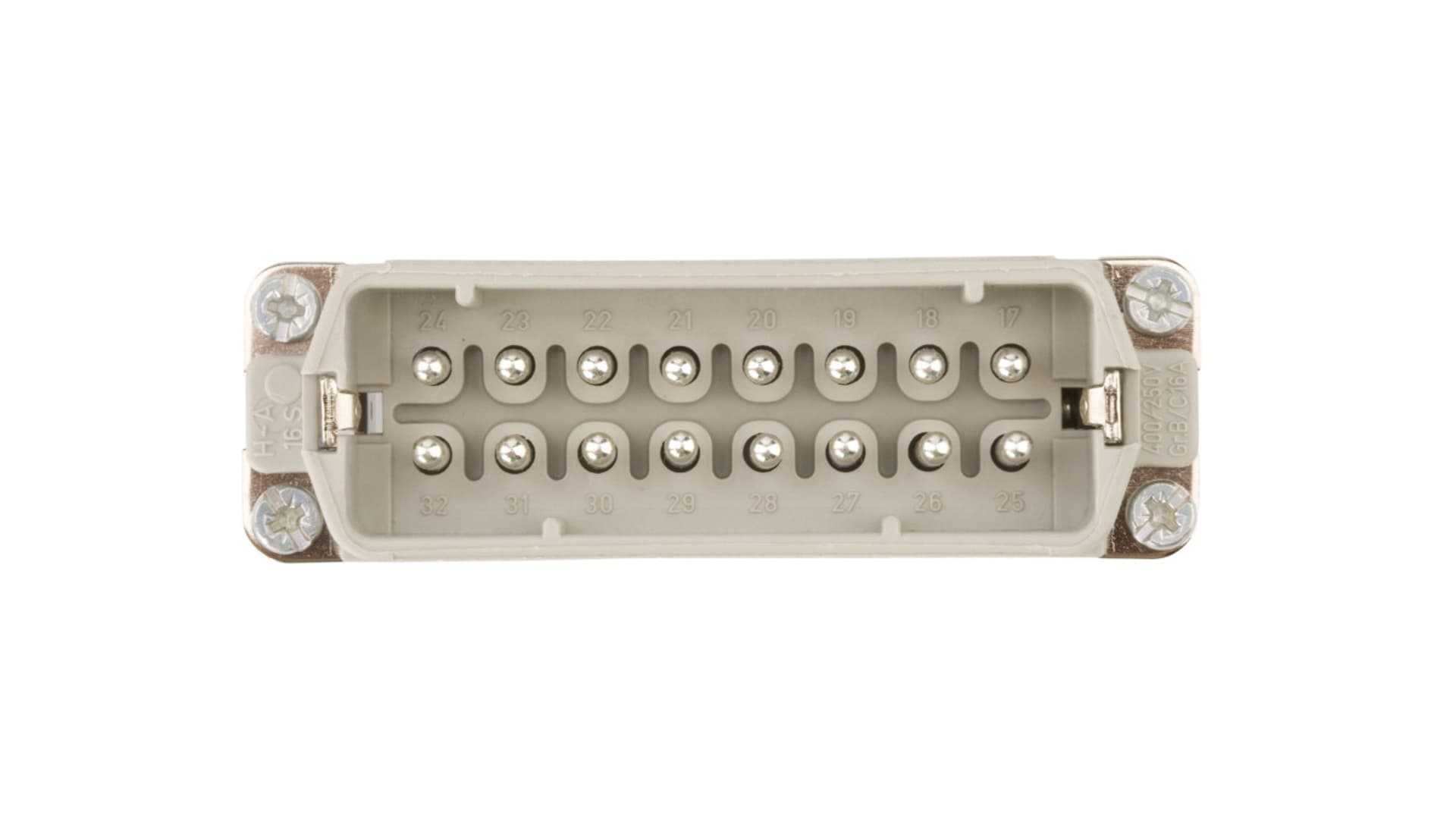 

Wkład złącza 16P+PE męski 16A 250V EPIC H-A 16 SS 17-32 DR PH1 10540000