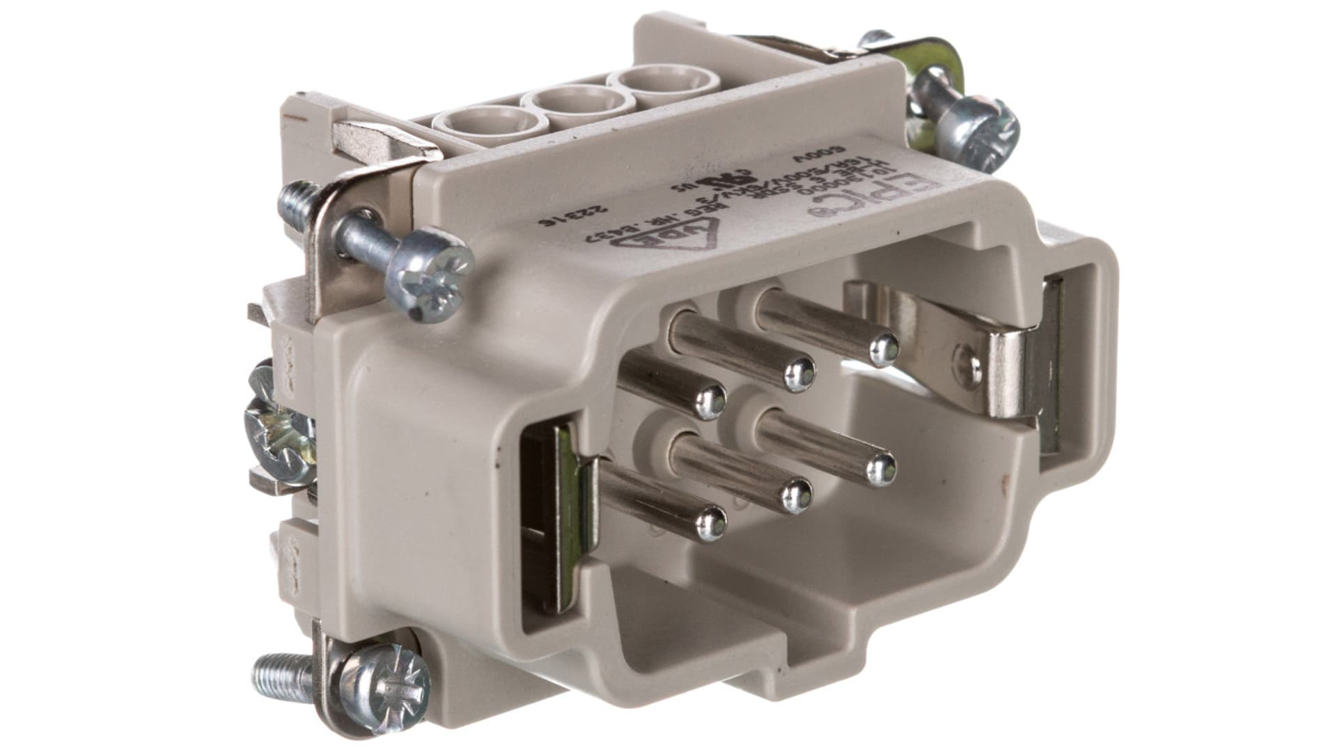 

Wkład złącza 6P+PE męski 16A 500V EPIC H-BE 6 SS 10190000