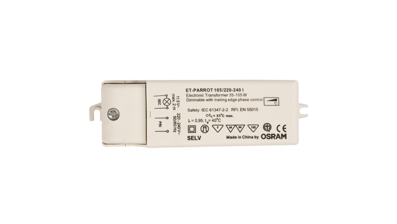 

Zasilacz halogenowy 35-105W 230V 12V ET-PARROT 105 4008321111579