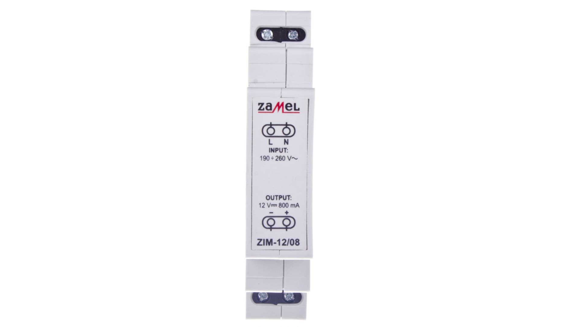 

Zasilacz impulsowy 230VAC/12VDC 0,8A ZIM-12/08 EXT10000158