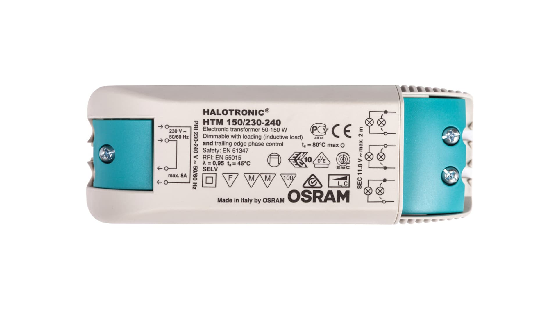 

Zasilacz halogenowy 50-150W 230V 12V HTM-150/230-240 4050300581415