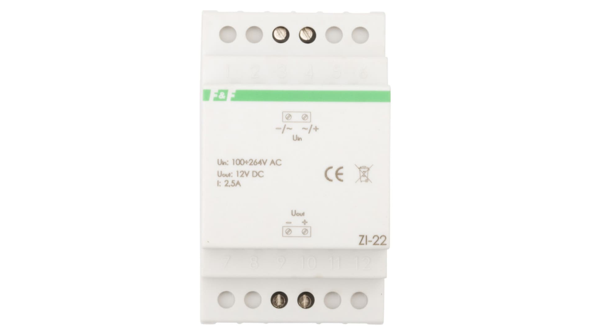 

Zasilacz impulsowy 100-265VAC/12VDC 30W 2,5A ZI-22