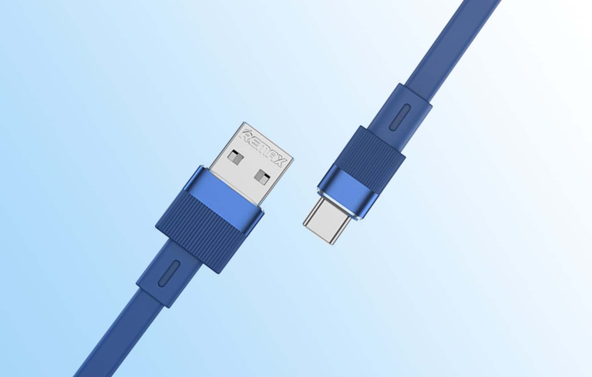 

Kabel USB-C Remax Flushing, 2.4A, 1m (niebieski)