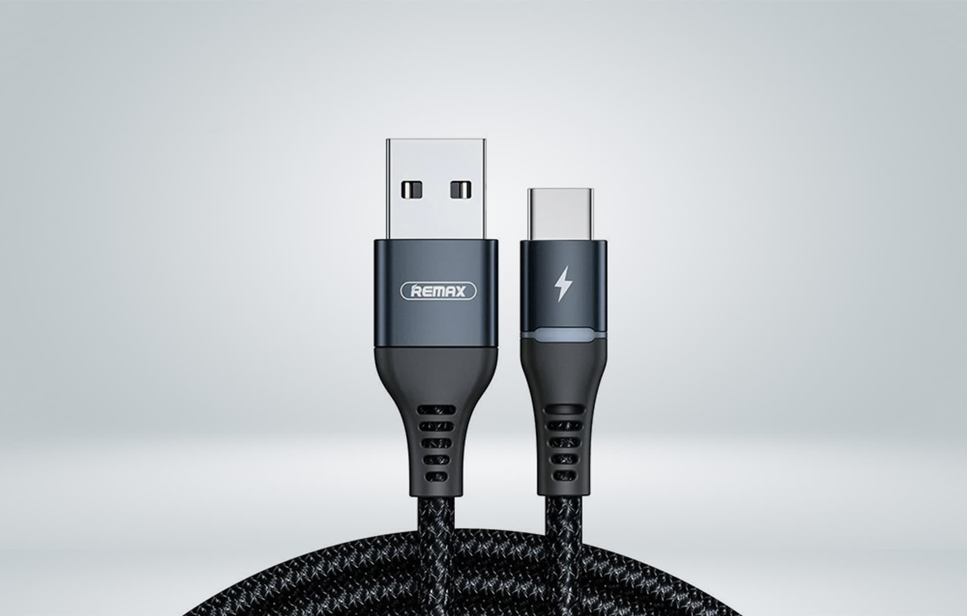 

Kabel USB-C Remax Colorful Light, 1m, 2.4A (czarny)
