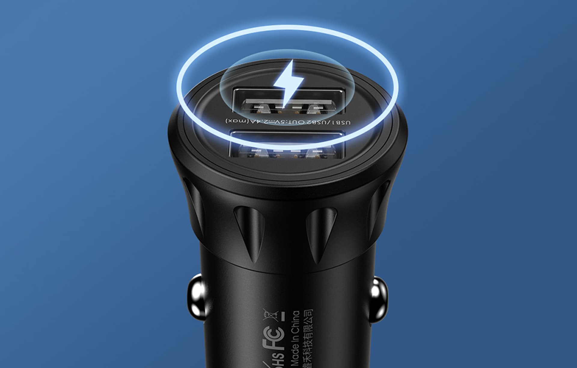 

Ładowarka samochodowa 2x USB, REMAX RCC236, 2.4A (czarna)