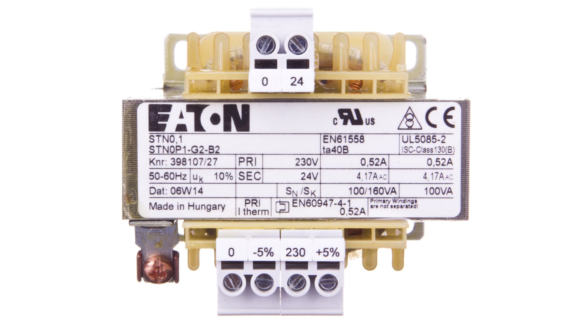 

Transformator 1-fazowy STN0,1(230/24) 204941, 230/24) 20494