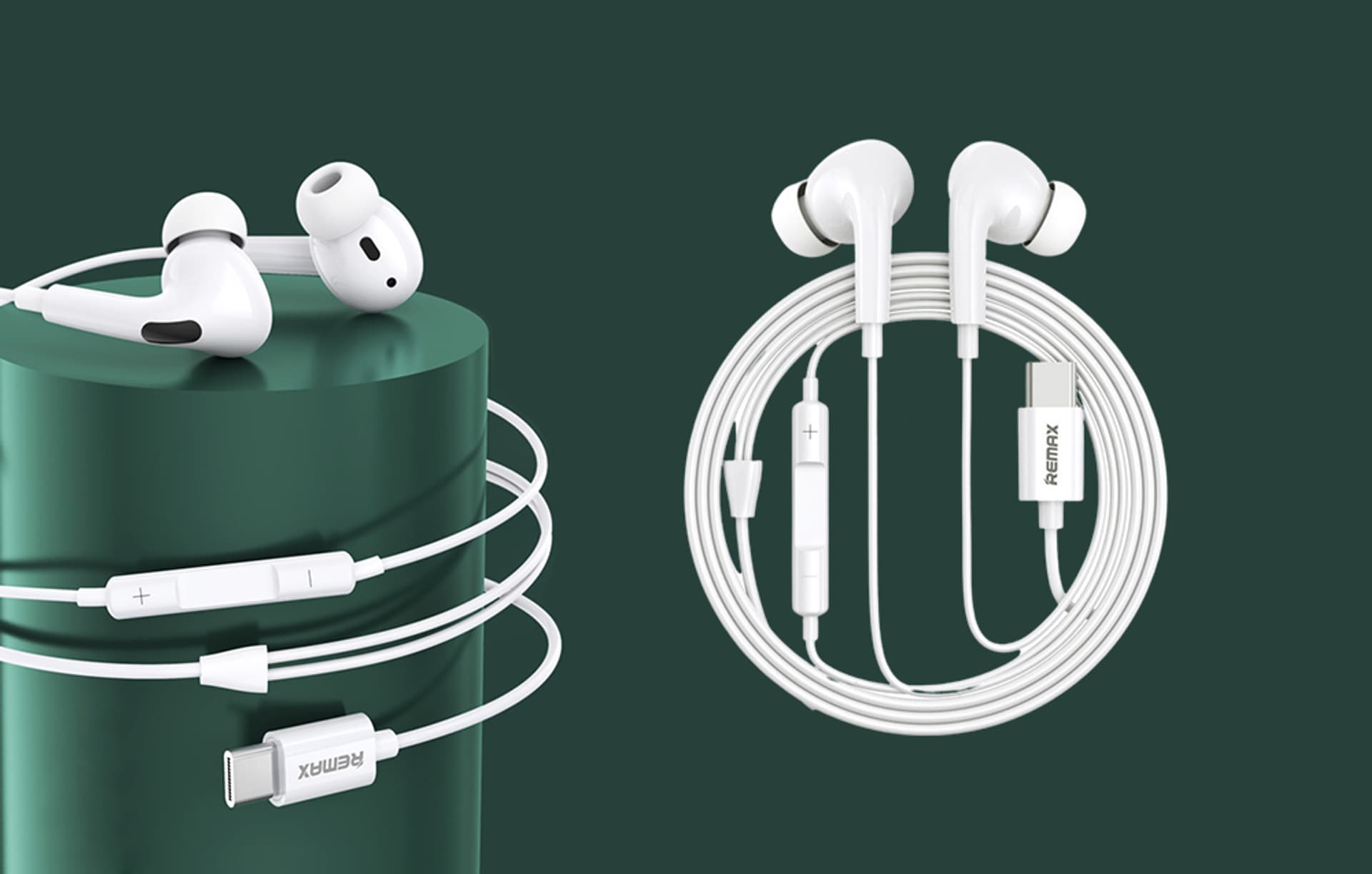 

Słuchawki Remax RM-533a, USB-C, 1.2m (białe)