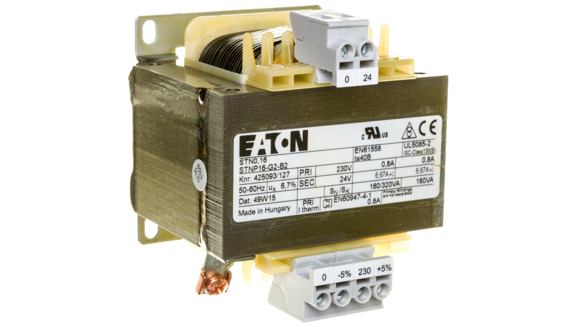 

Transformator 1-fazowy STN0,16(230/24) 204947, 230/24) 20494