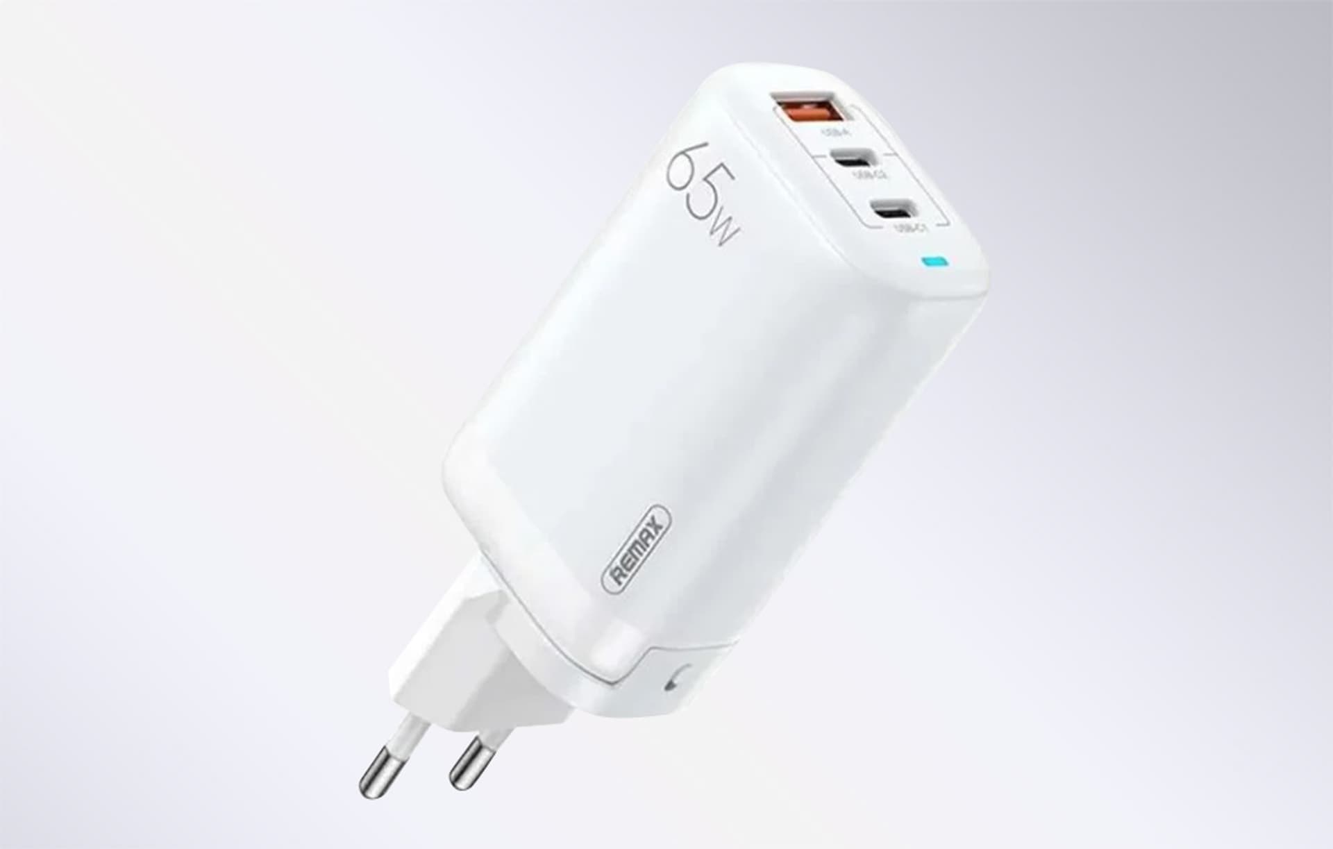 

Ładowarka sieciowa Remax, RP-U55, 2x USB-C, USB, 65W (biała)