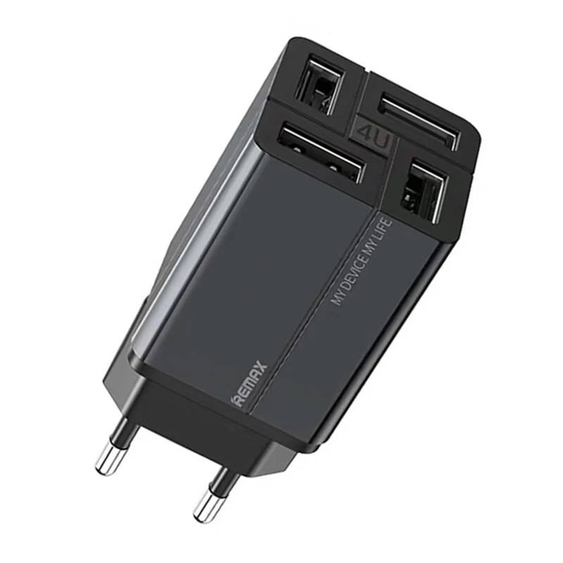 

Ładowarka sieciowa Remax, RP-U43, 4x USB, 3.4A (czarna)