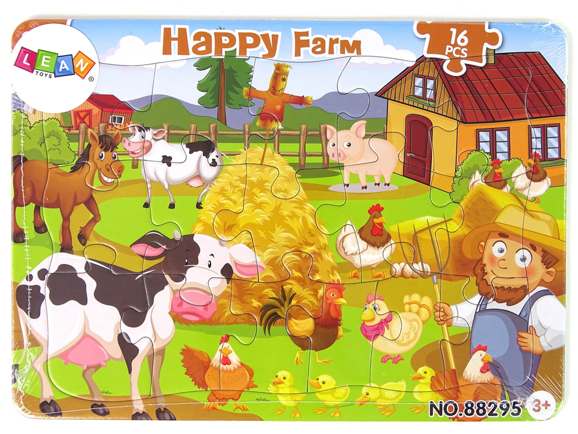 

Edukacyjne Puzzle Farma Układanka 16 Elementów