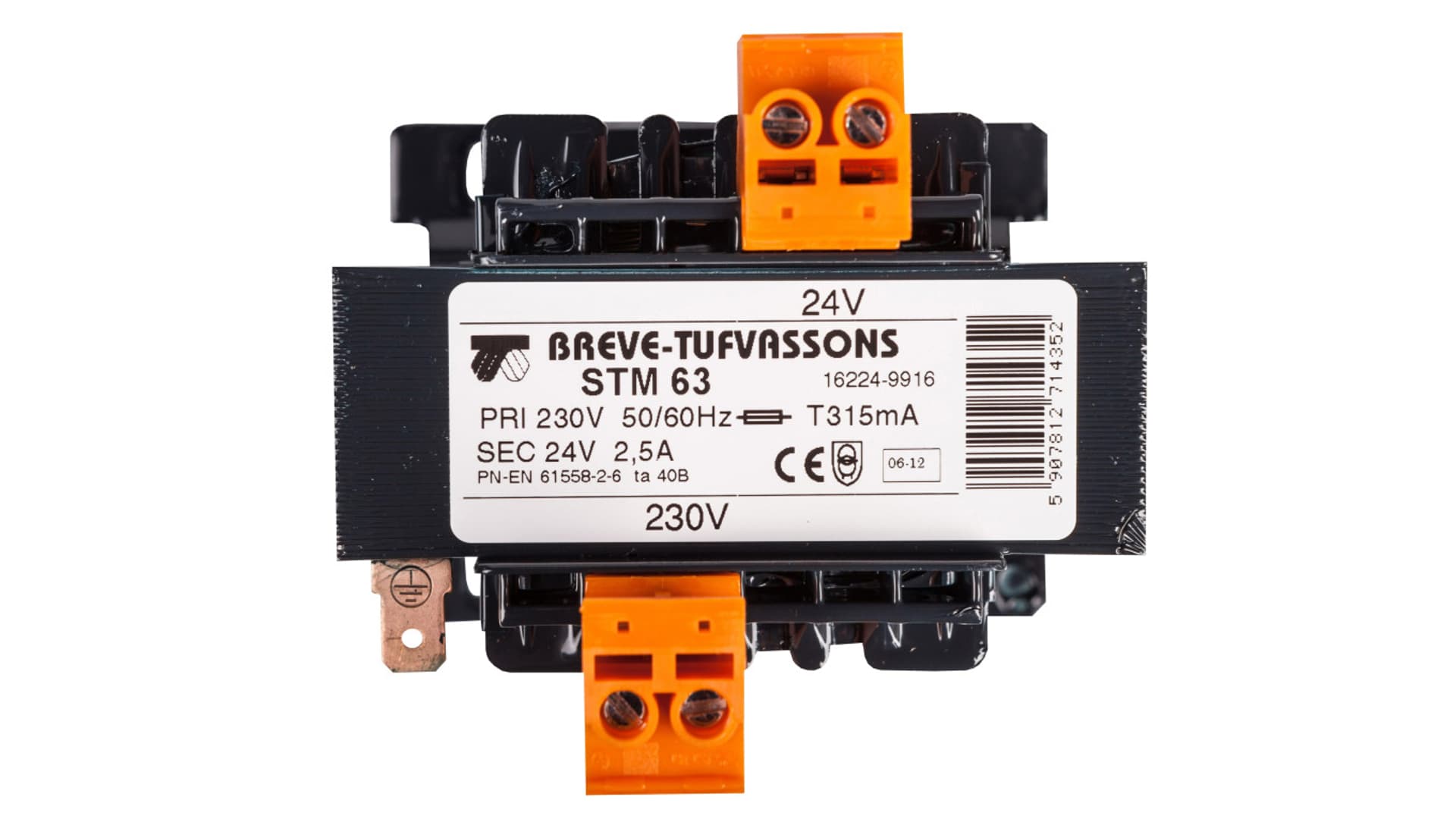 

Transformator 1-fazowy STM 63VA 230/24V 16224-9916