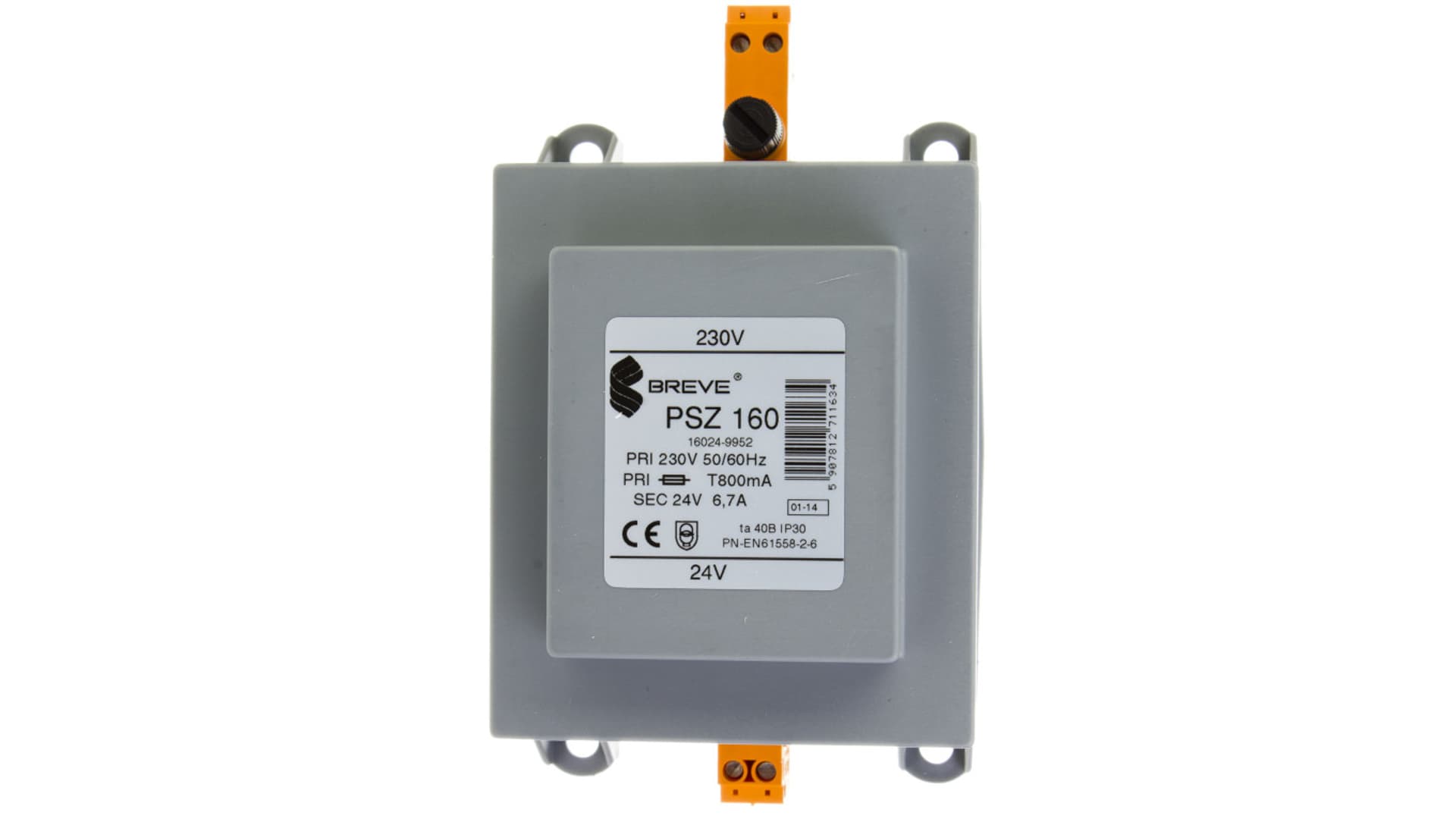 

Transformator 1-fazowy PSZ 160VA 230/24V /na szynę/ 16024-9952