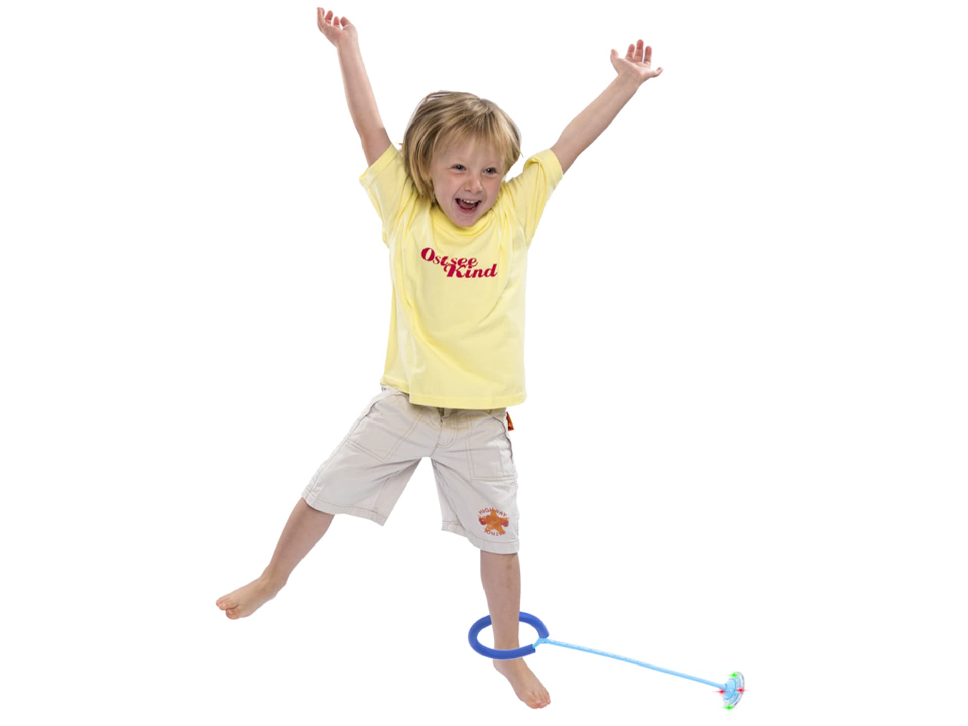 

Hula hop na nogę skakanka piłka świecąca LED niebieska