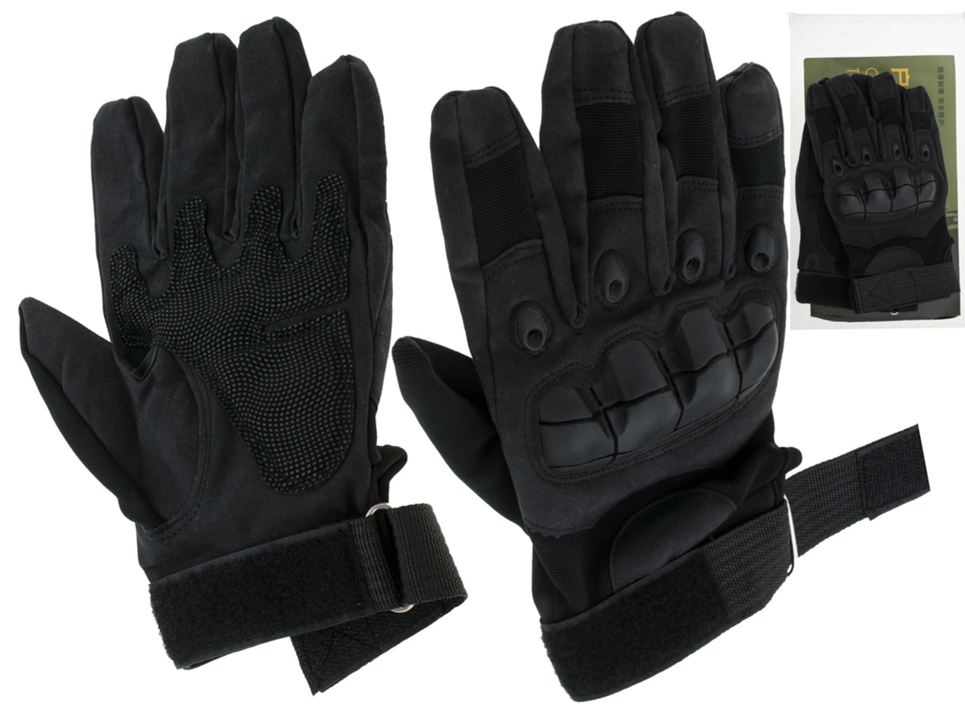 

Rękawice taktyczne survival wojskowe ochrona kostek XL czarne