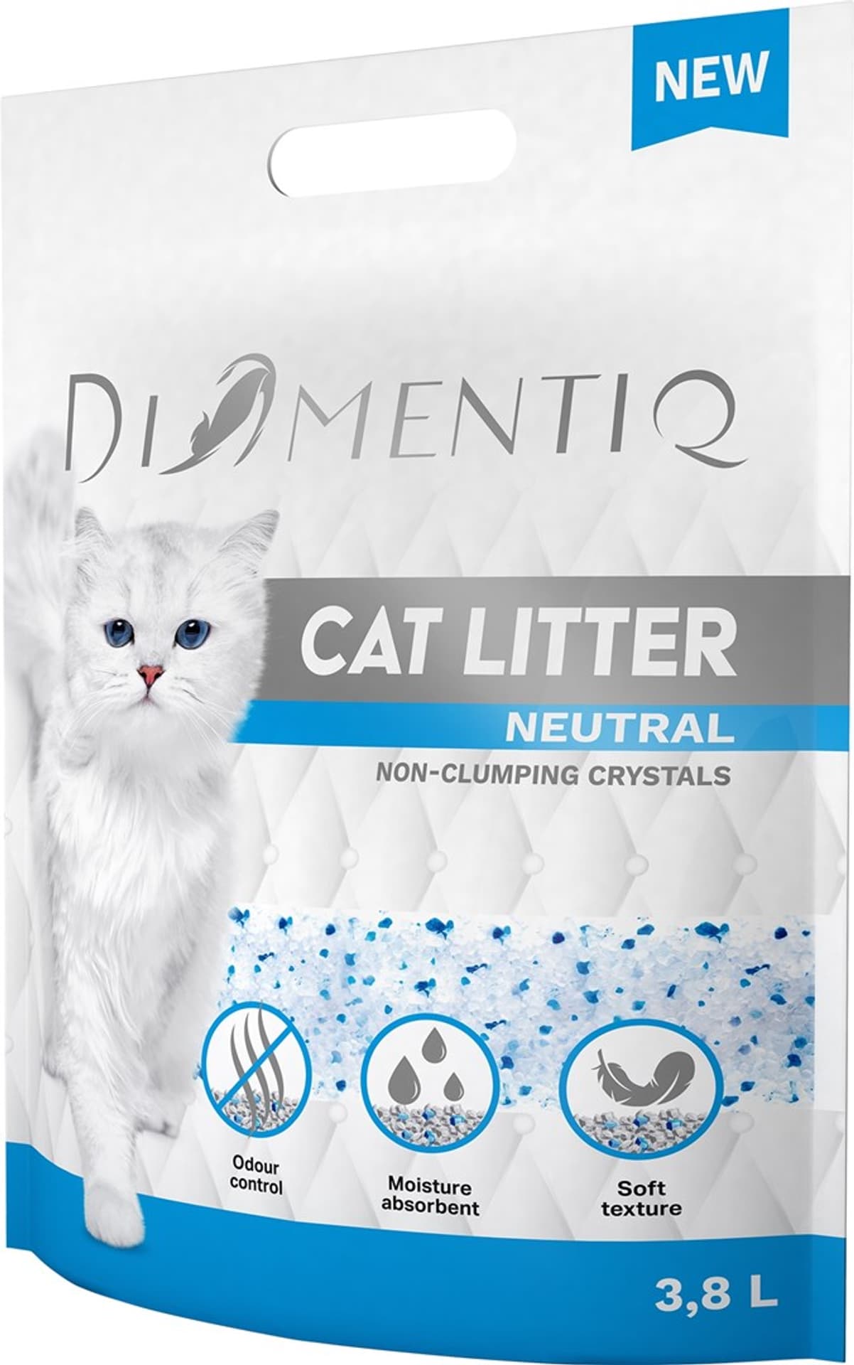 

DIAMENTIQ Żwirek Neutralny niezbrylający się 3,8L (ES)
