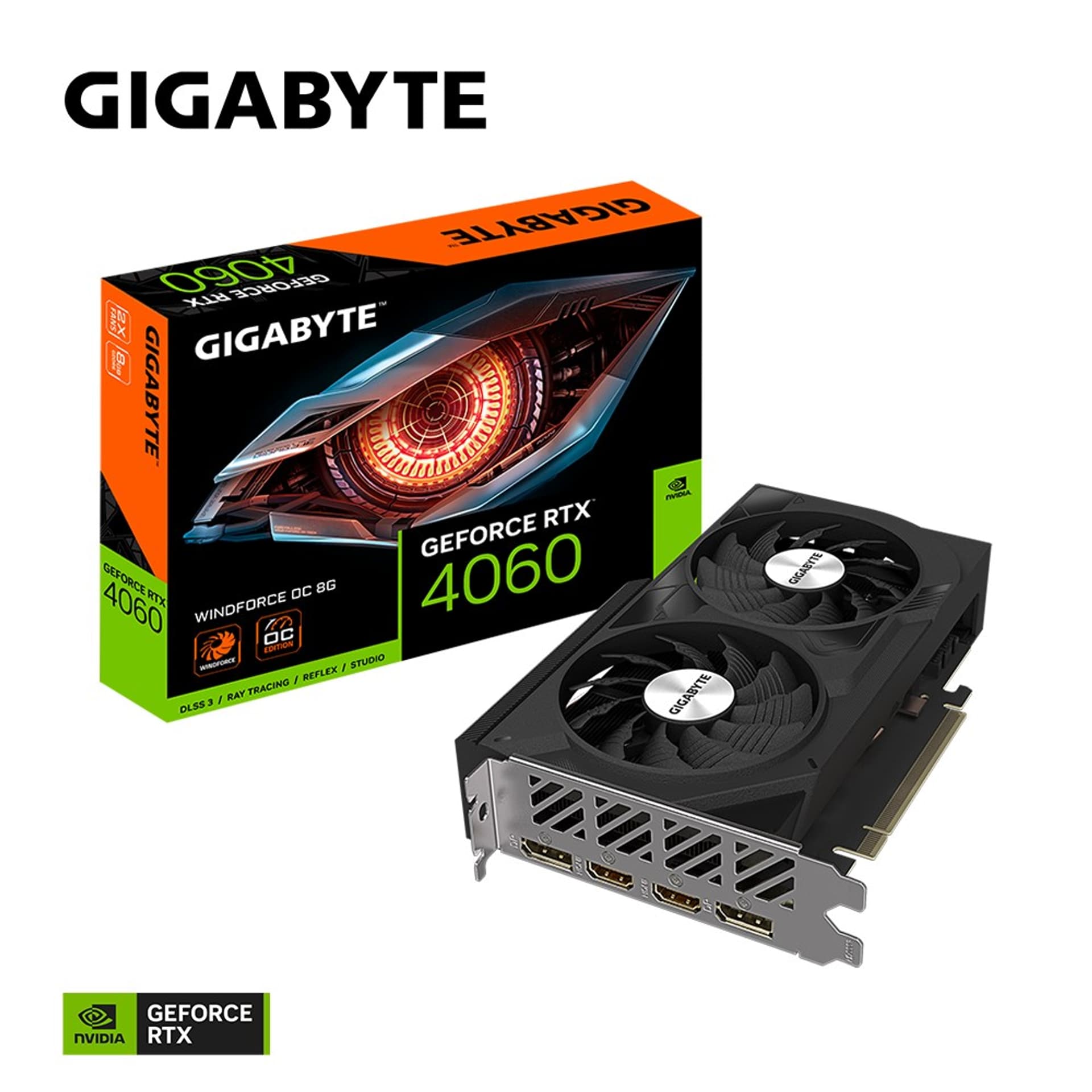 

Karta graficzna Gigabyte GeForce RTX 4060 WINDFORCE OC 8G