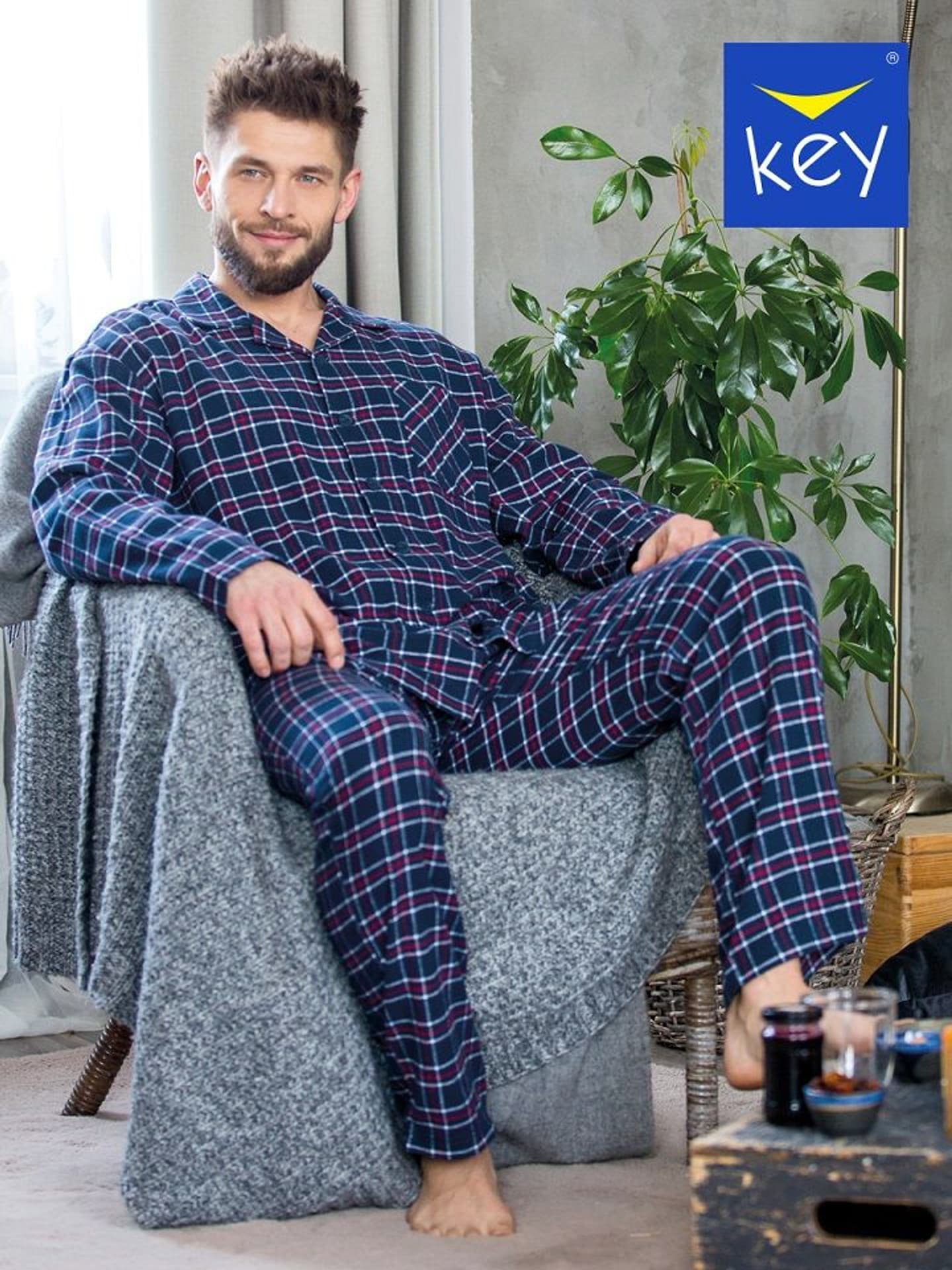 

PIŻAMA KEY MNS-414 B23 - (kolor granat, rozmiar 4XL)