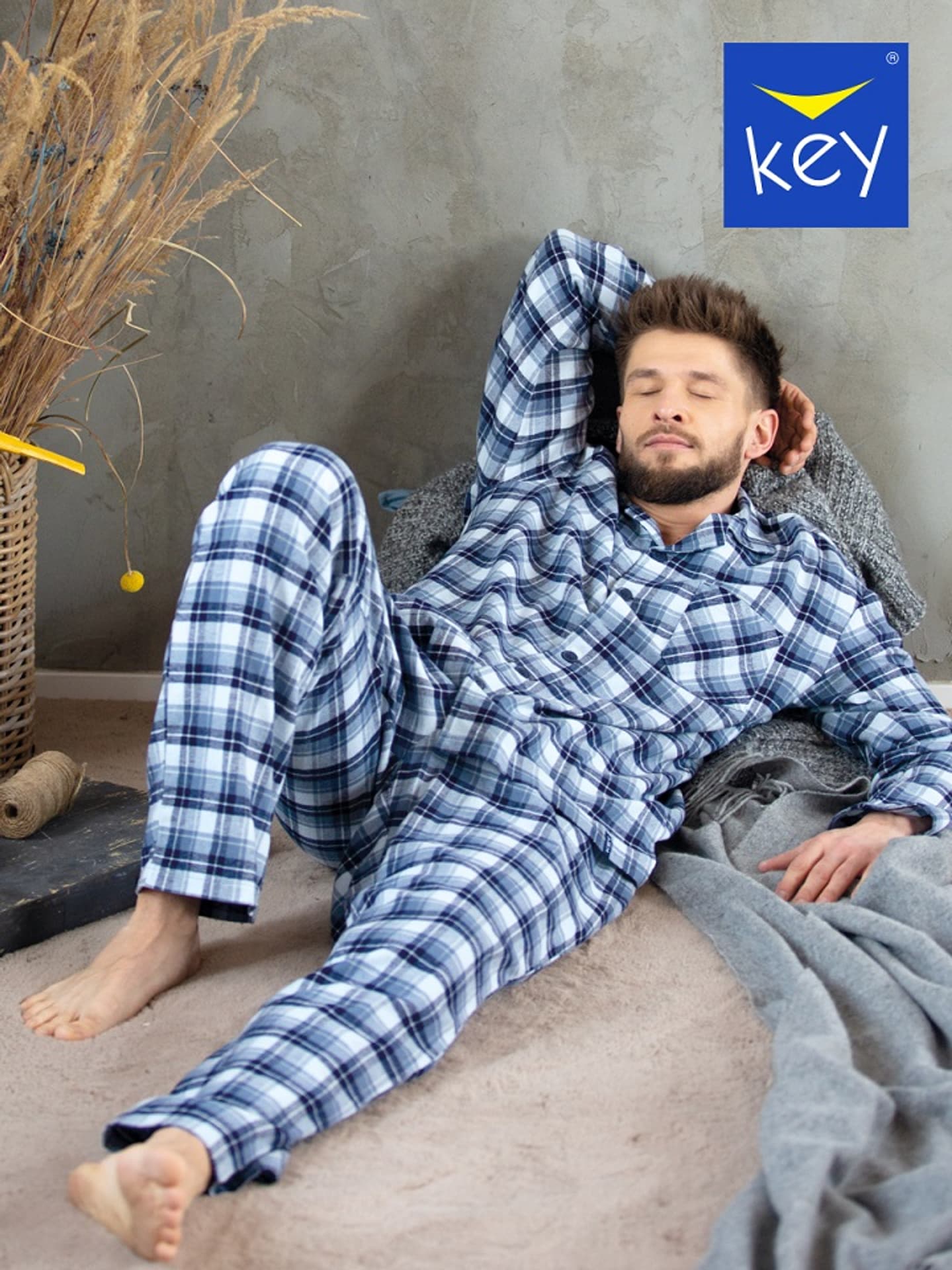 

PIŻAMA KEY MNS-426 B23 (kolor niebieski, rozmiar M)
