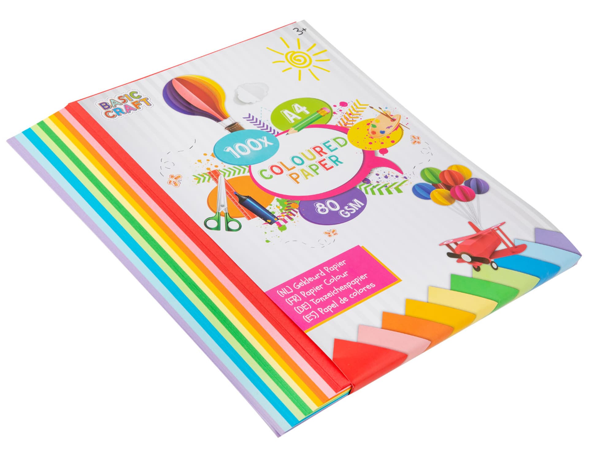 

Papier kolorowy A4, 80 g/m, 100 ark