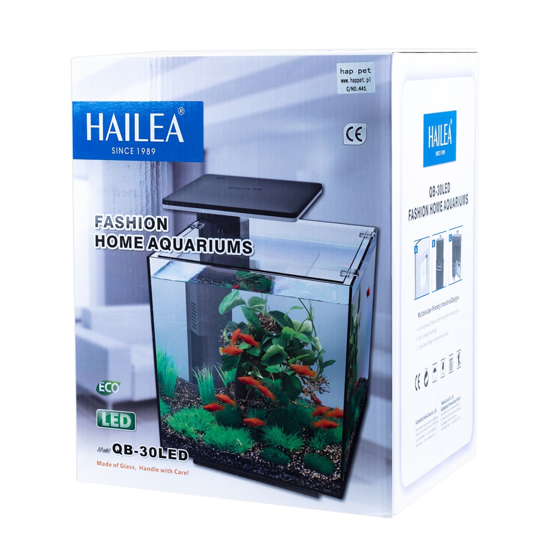 

Akwarium QB-30 LED Hailea czarne