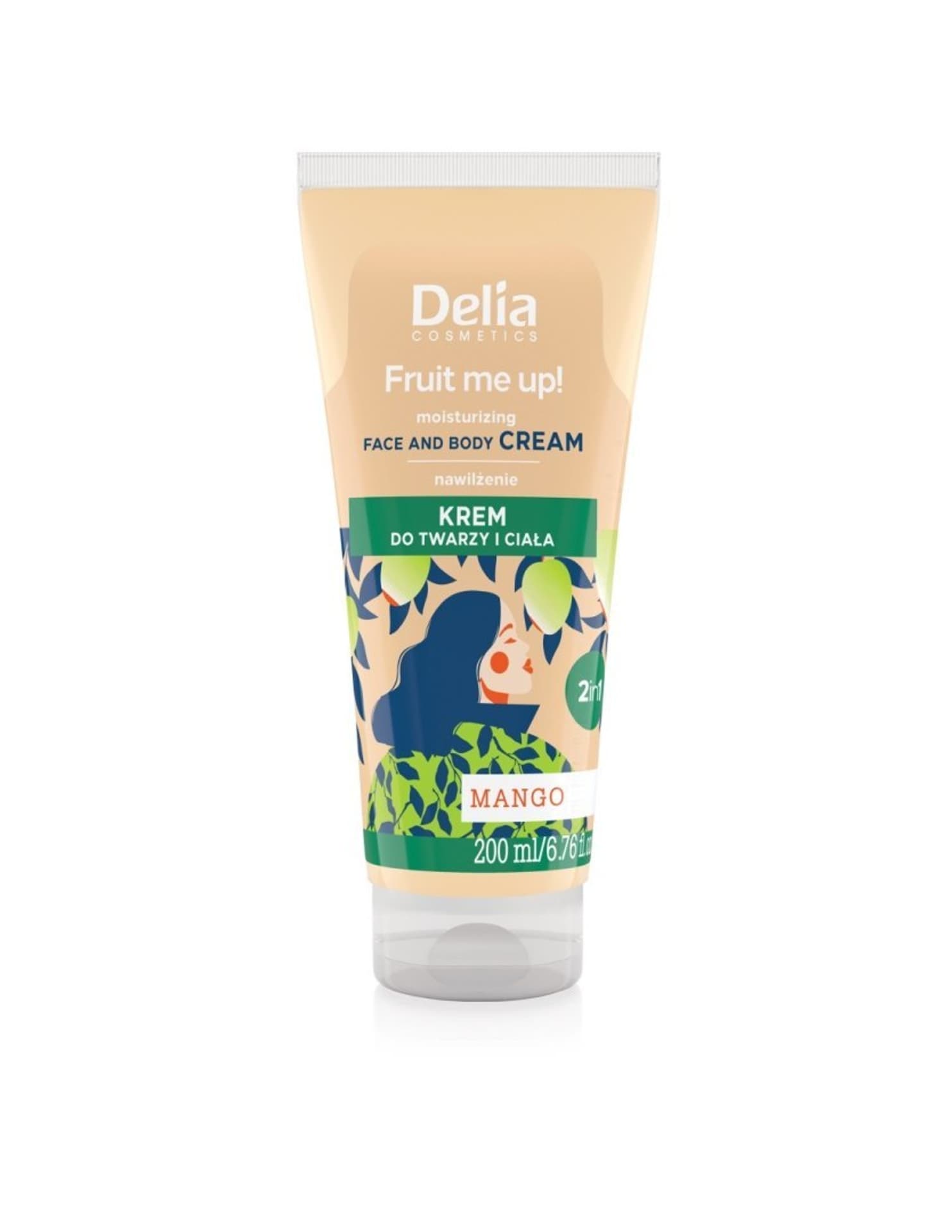 

DELIA COSMETICS Fruit Me Up! Nawilżający Krem do twarzy i ciała 2w1 - Mango 200ml