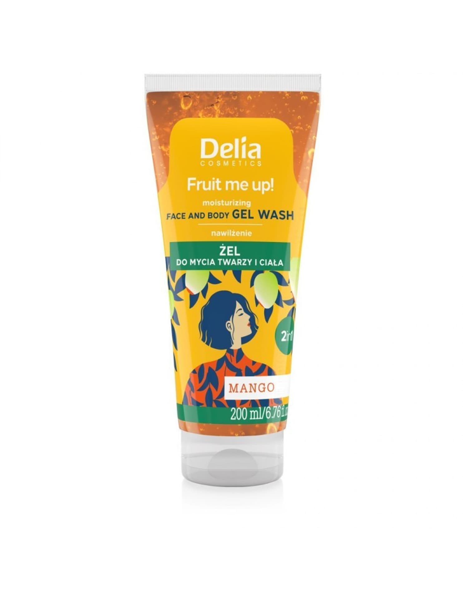 

DELIA COSMETICS Fruit Me Up! Nawilżający Żel do mycia twarzy i ciała 2w1 - Mango 200ml