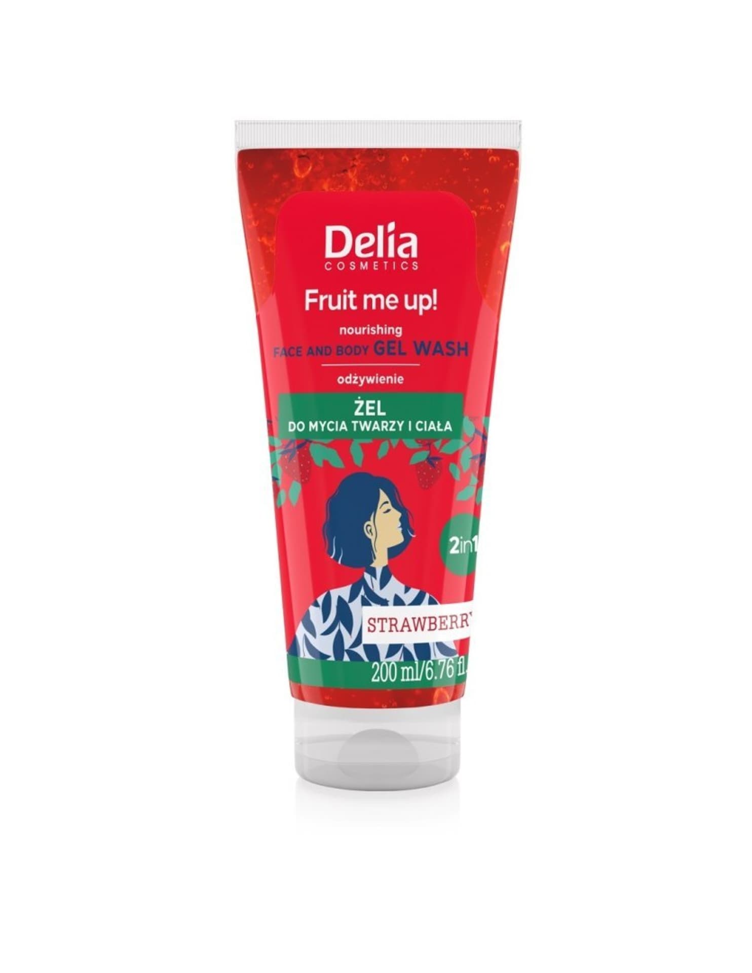 

DELIA COSMETICS Fruit Me Up! Odżywczy Żel do mycia twarzy i ciała 2w1 - Truskawka 200ml