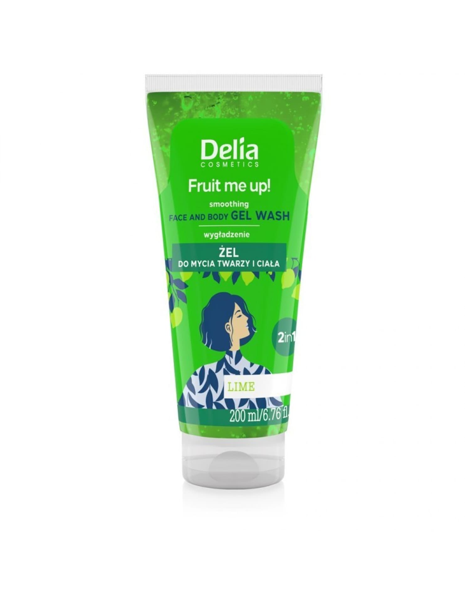 

DELIA COSMETICS Fruit Me Up! Wygładzający Żel do mycia twarzy i ciała 2w1 - Limonka 200ml